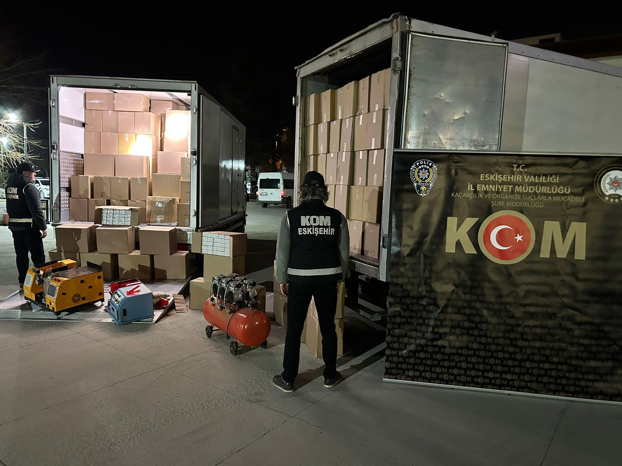 Eskişehir'de 5 milyon 860 bin makaron ele geçirildi