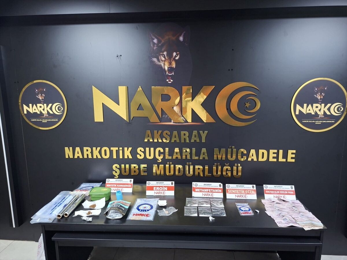 Aksaray'da uyuşturucu operasyonunda yakalanan 12 şüpheli tutuklandı