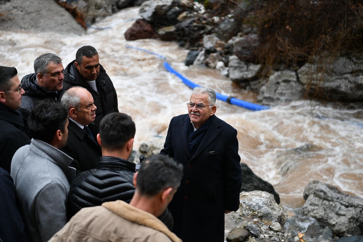 Başkan Büyükkılıç, Yahyalı'da sel ve heyelandan etkilenen bölgeleri inceledi