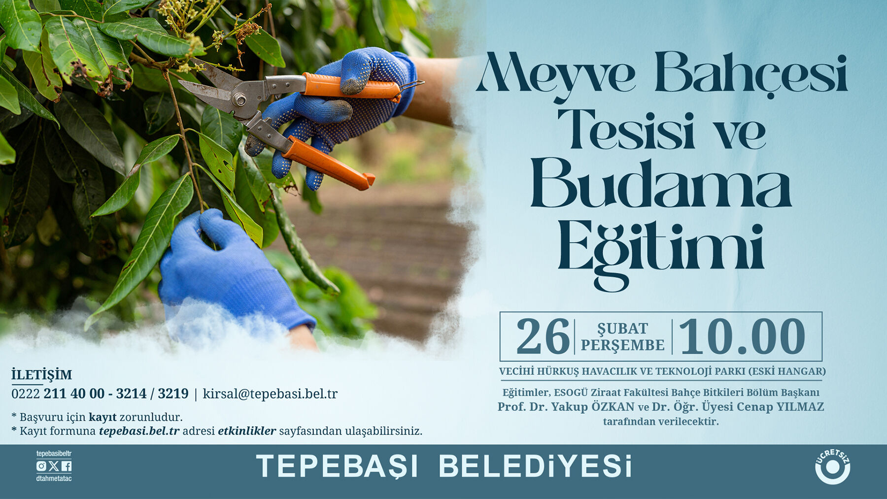 Budama eğitimi kayıtları başladı
