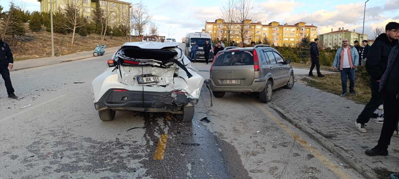 Eskişehir'de kaza görüntüleri kameraya yansıdı