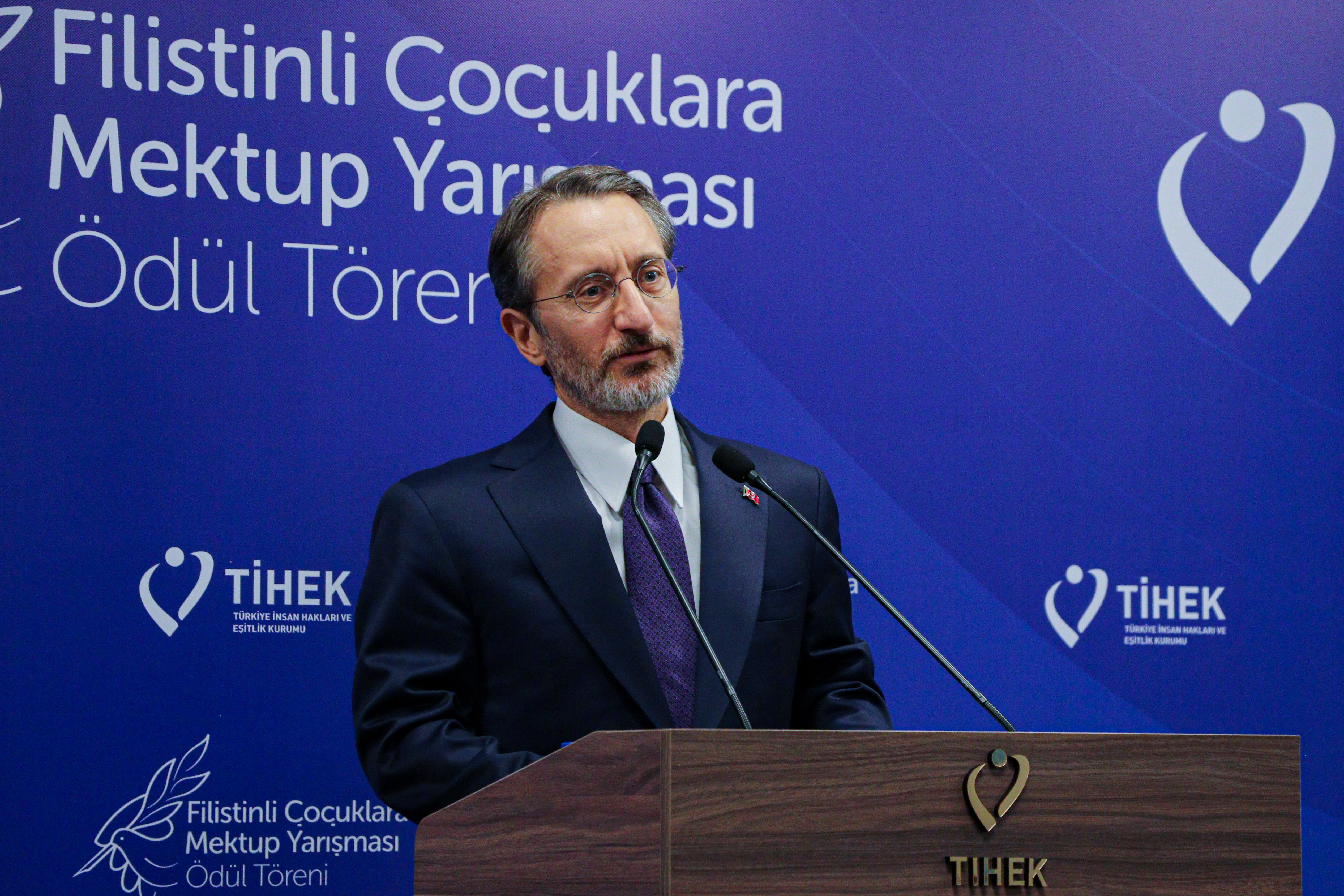 TİHEK'in 'Filistinli Çocuklara Mektup' yarışmasında ödüller sahiplerine verildi