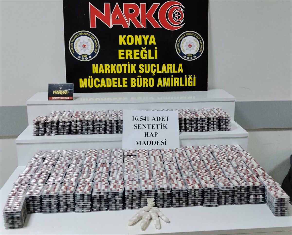 Konya'da uyuşturucu operasyonunda 3 şüpheli tutuklandı