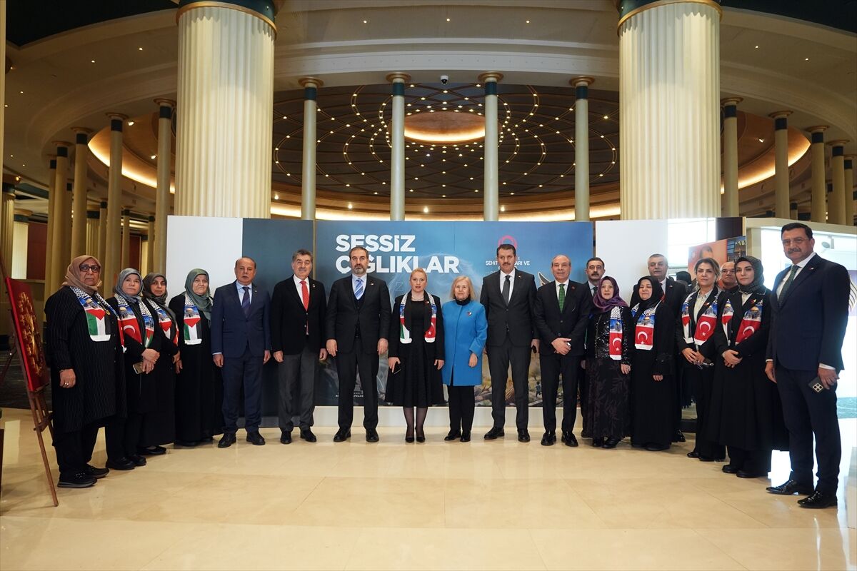 Şehit yakınları, Gazze için 'Sessiz Çığlıklar Filografi Sergisi' düzenledi