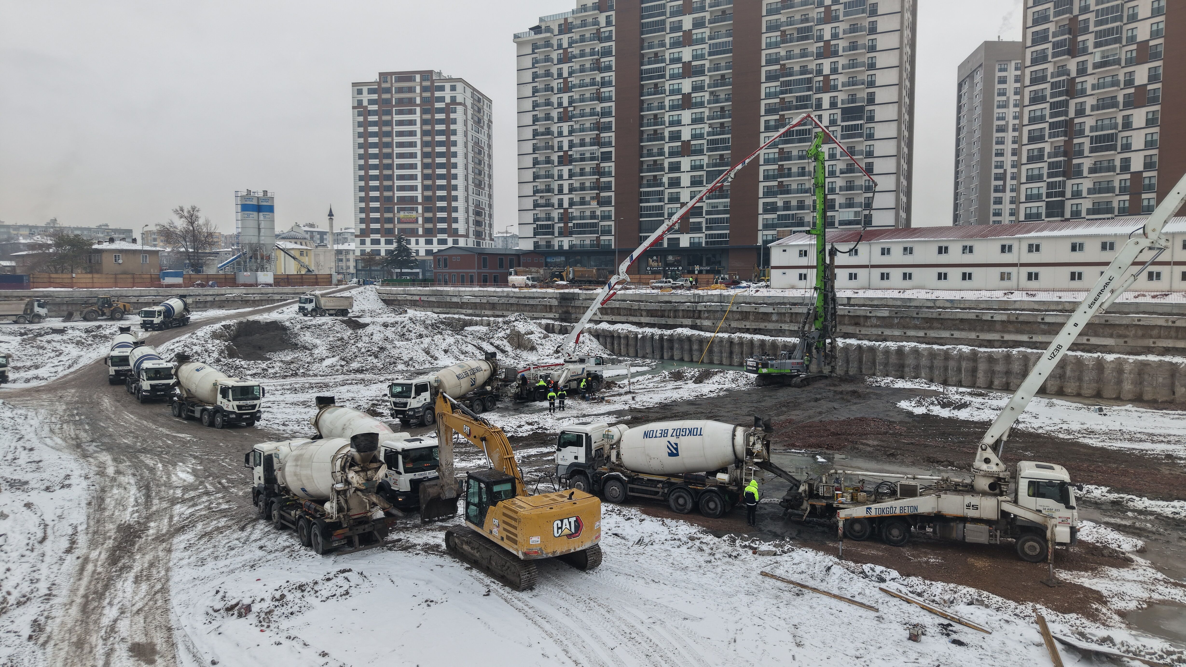 Kayseri'de Sahabiye Kentsel Dönüşüm Projesi'nin 2. etap inşaat çalışmaları sürüyor