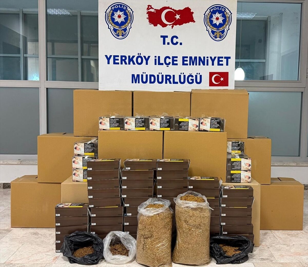 Yozgat'ta 190 bin makaron ele geçirildi