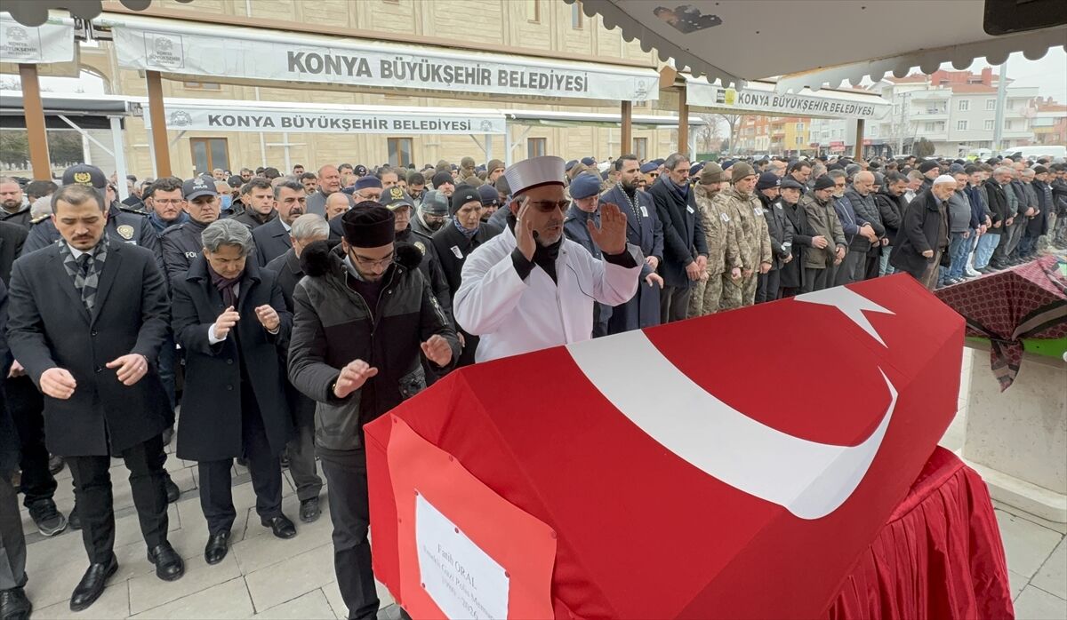 Aydın'da yaşamını yitiren gazi emekli polisin cenazesi Konya'da toprağa verildi