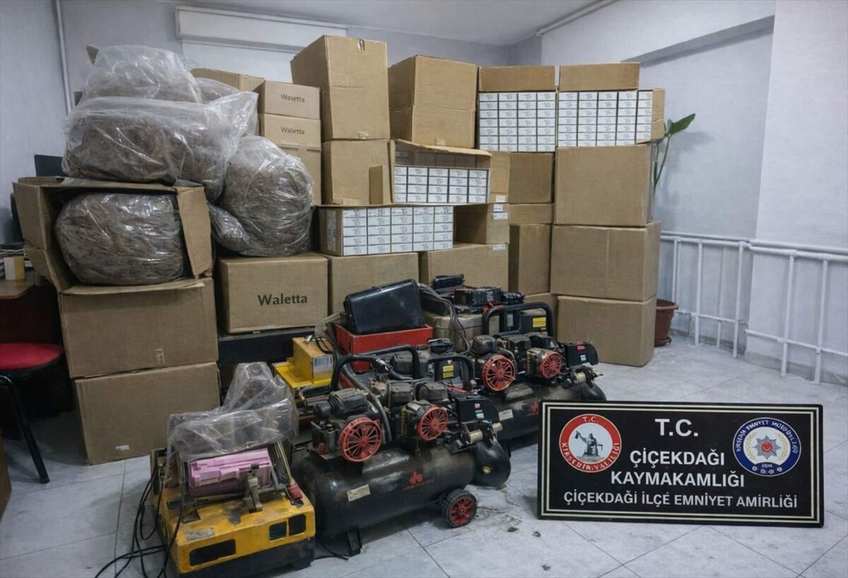 Kırşehir'de 1 milyon 217 bin makaron ele geçirildi