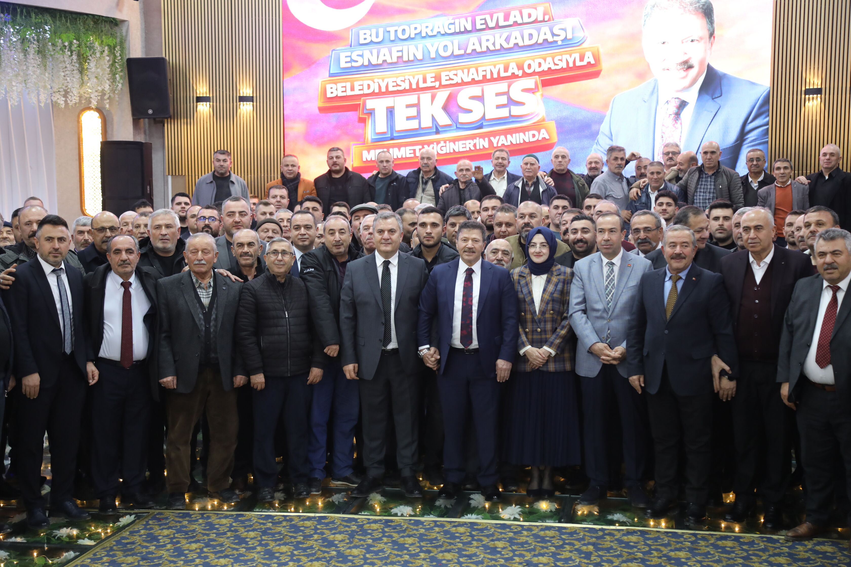 Çubuk ilçesinde TŞOF Genel Başkanı Mehmet Yiğiner'e destek için toplantı yapıldı