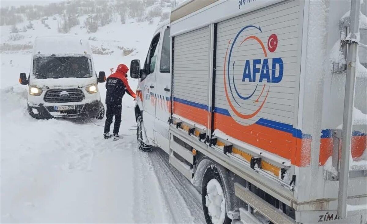 AFAD'dan 27-29 Aralık'ta kar yağışının etkili olduğu bölgelerdeki çalışmalara ilişkin açıklama: