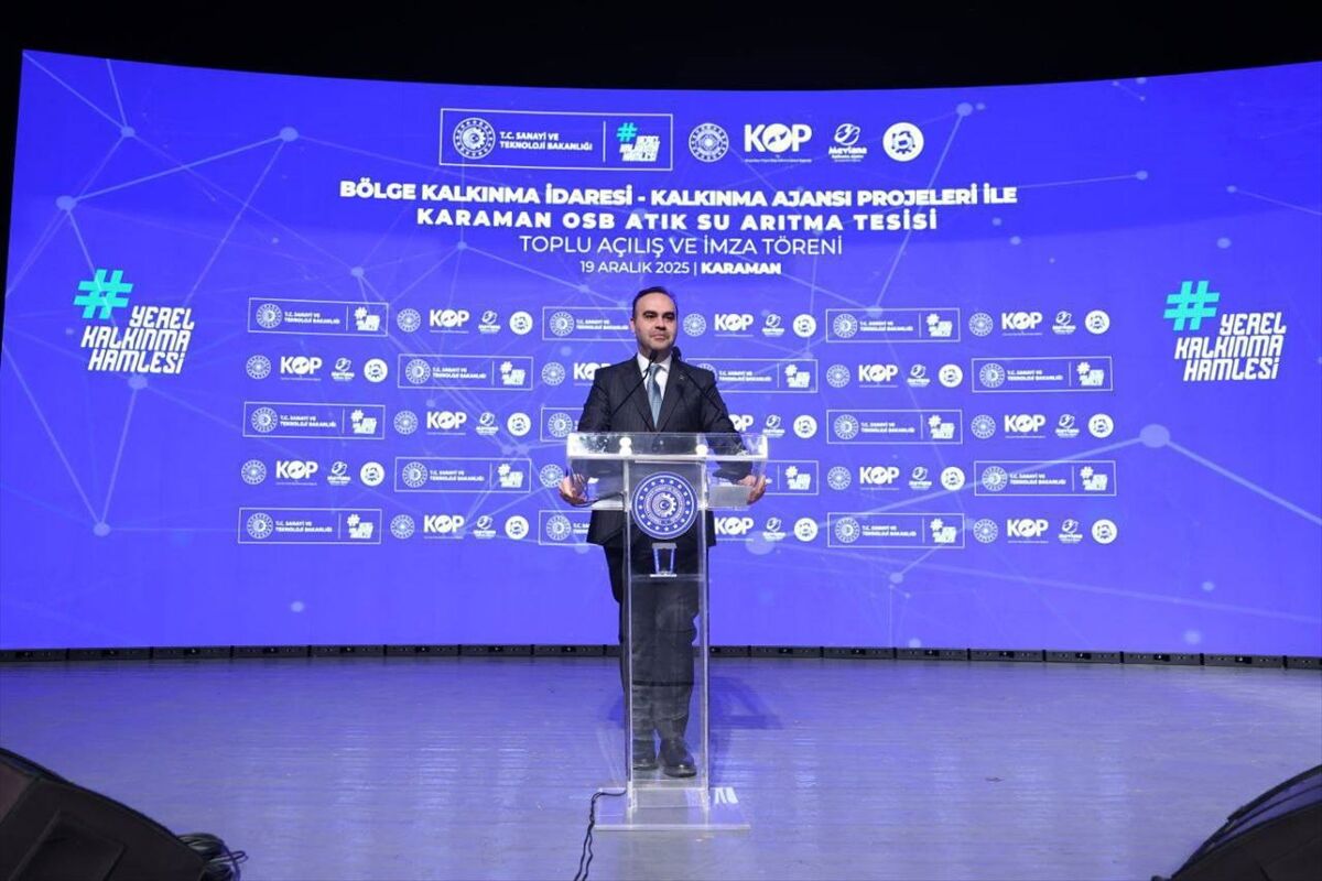 Sanayi ve Teknoloji Bakanı Kacır, Karaman'da açılış töreninde konuştu: