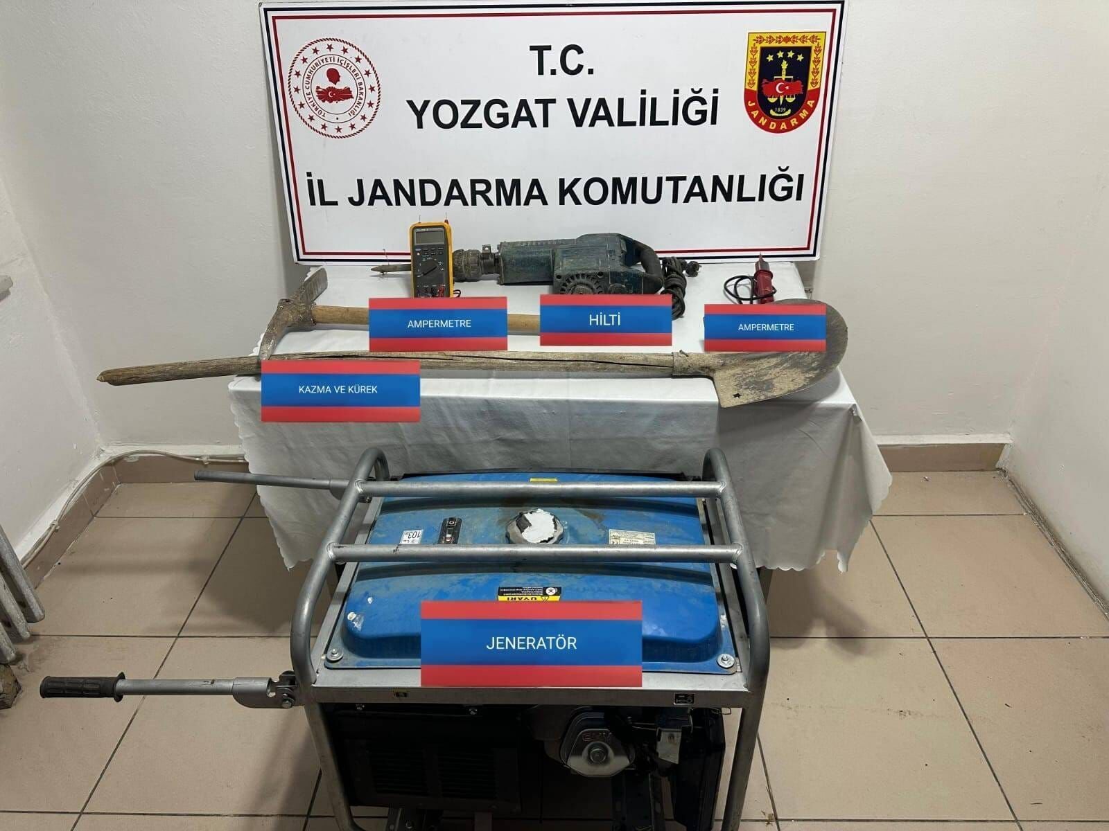 Yozgat'ta izinsiz kazı yapan zanlı gözaltına alındı