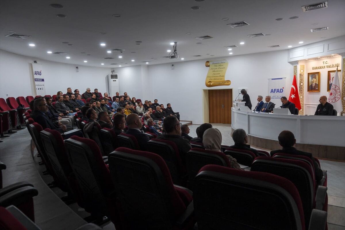 Karaman'da İl Afet Risk Azaltma Planı değerlendirme toplantısı yapıldı