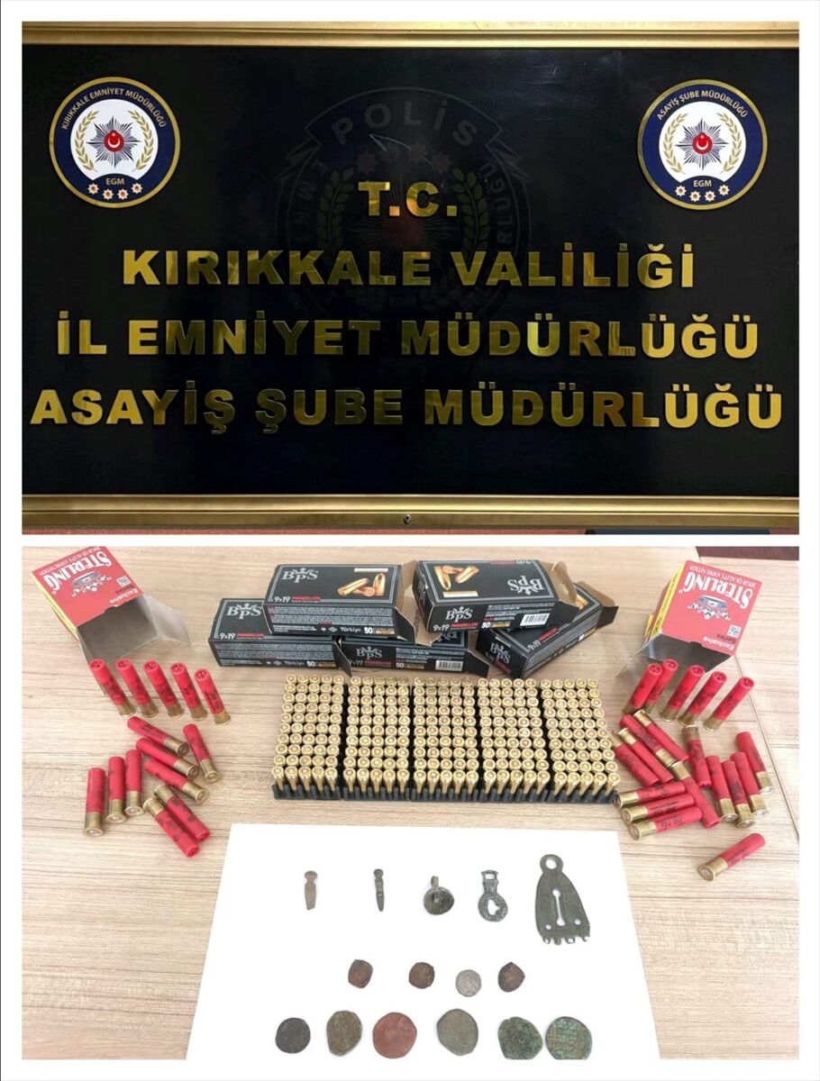 Kırıkkale'de 10 sikke ve 5 obje ele geçirildi
