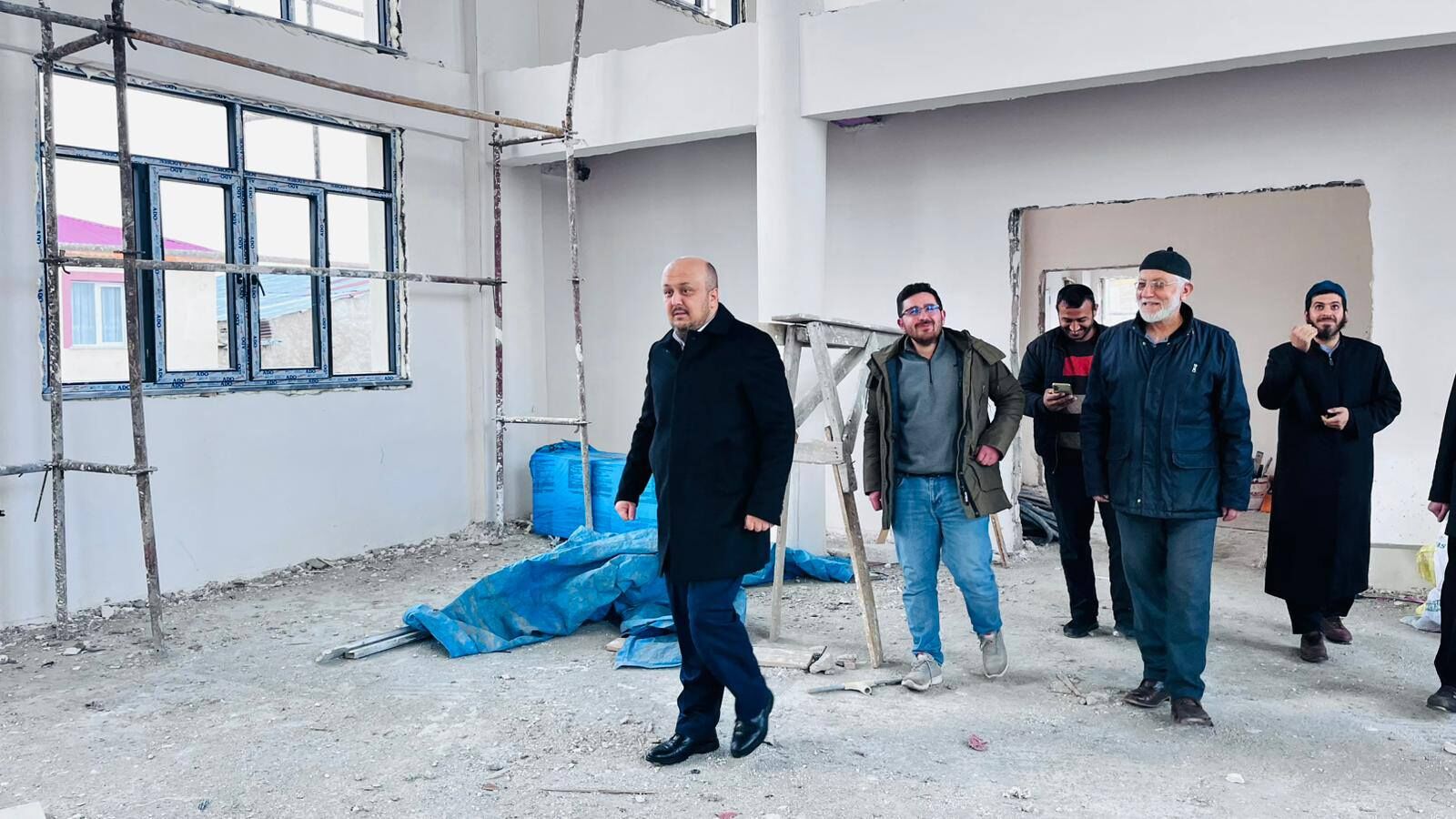 Ulaş'ın Kazanpınar köyündeki cami inşaatında çalışmalar sürüyor