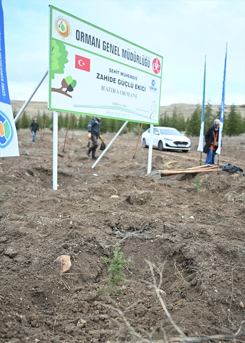 TUSAŞ şehidi Ekici anısına 500 fidan toprakla buluşturuldu