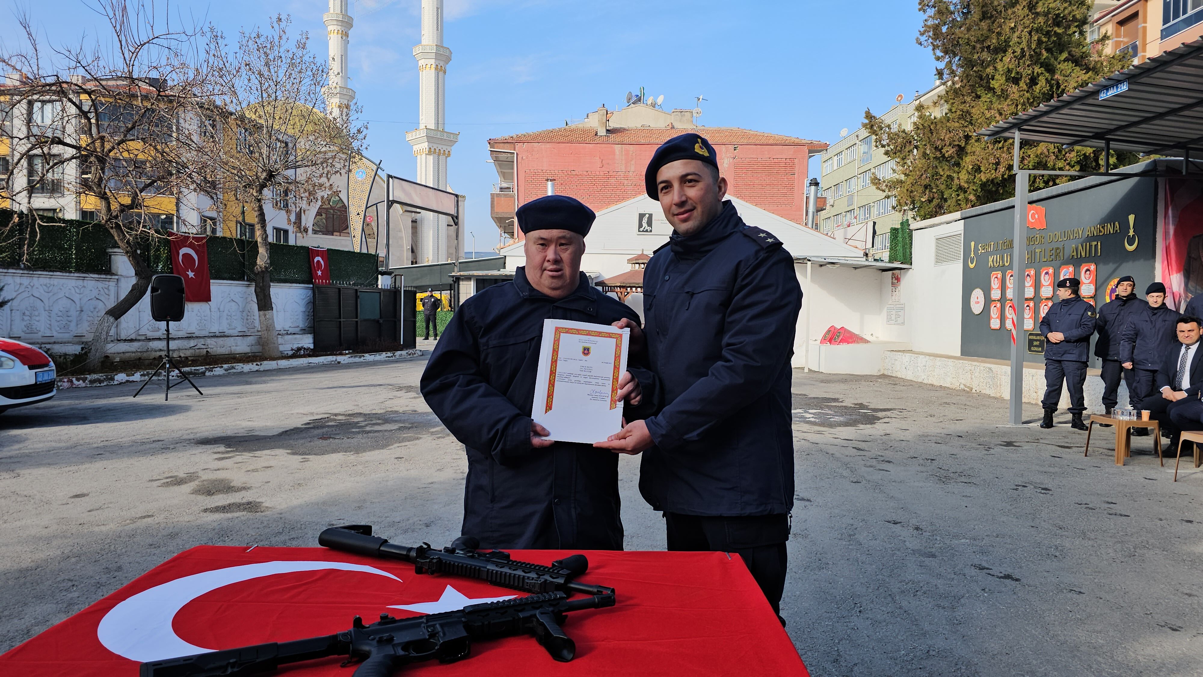 Konya'da engellinin askerlik heyecanı