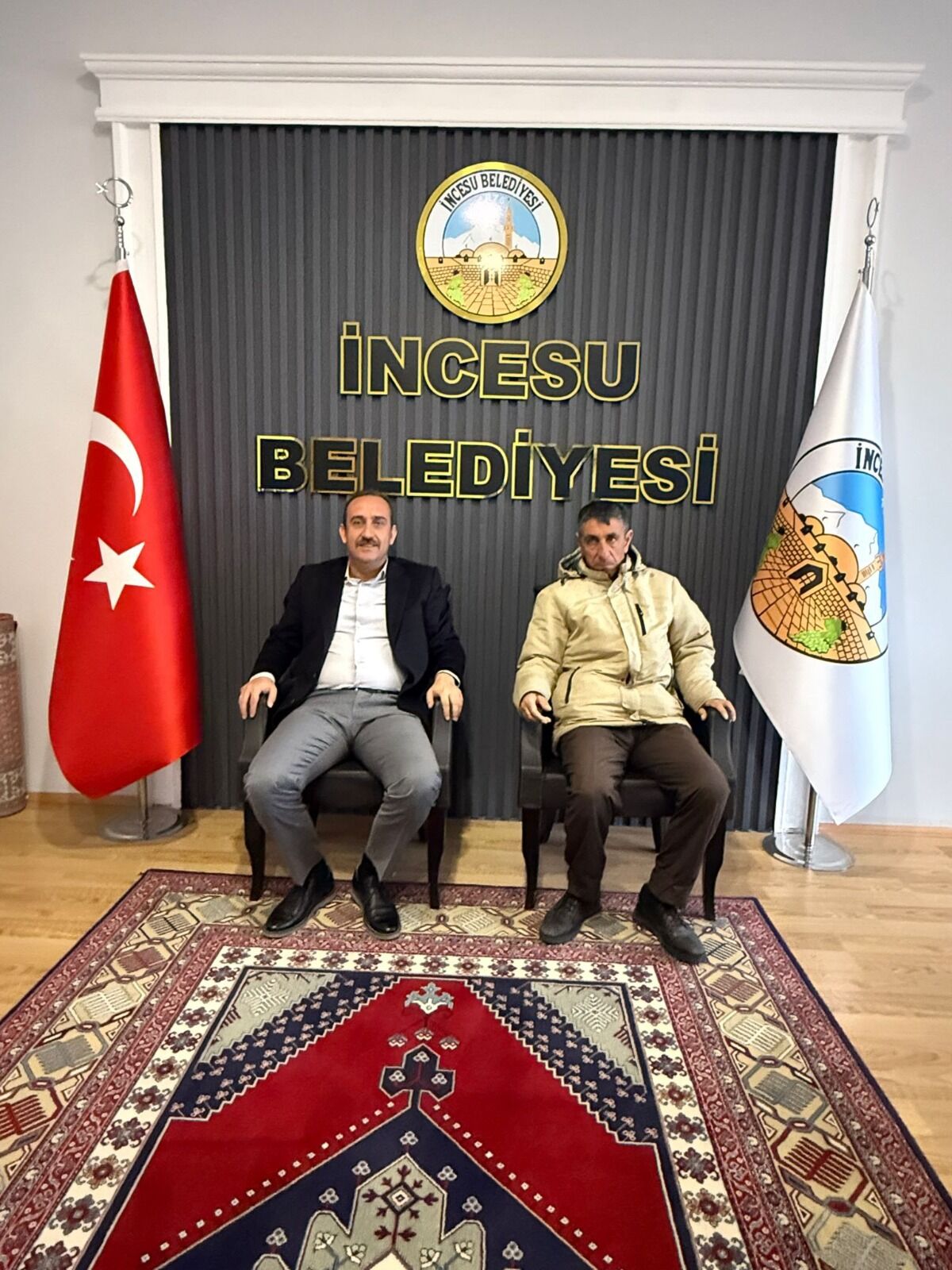 İncesu Belediye Başkanı İlmek, zihinsel engelli Savaş Bağlar'ı makamında ağırladı