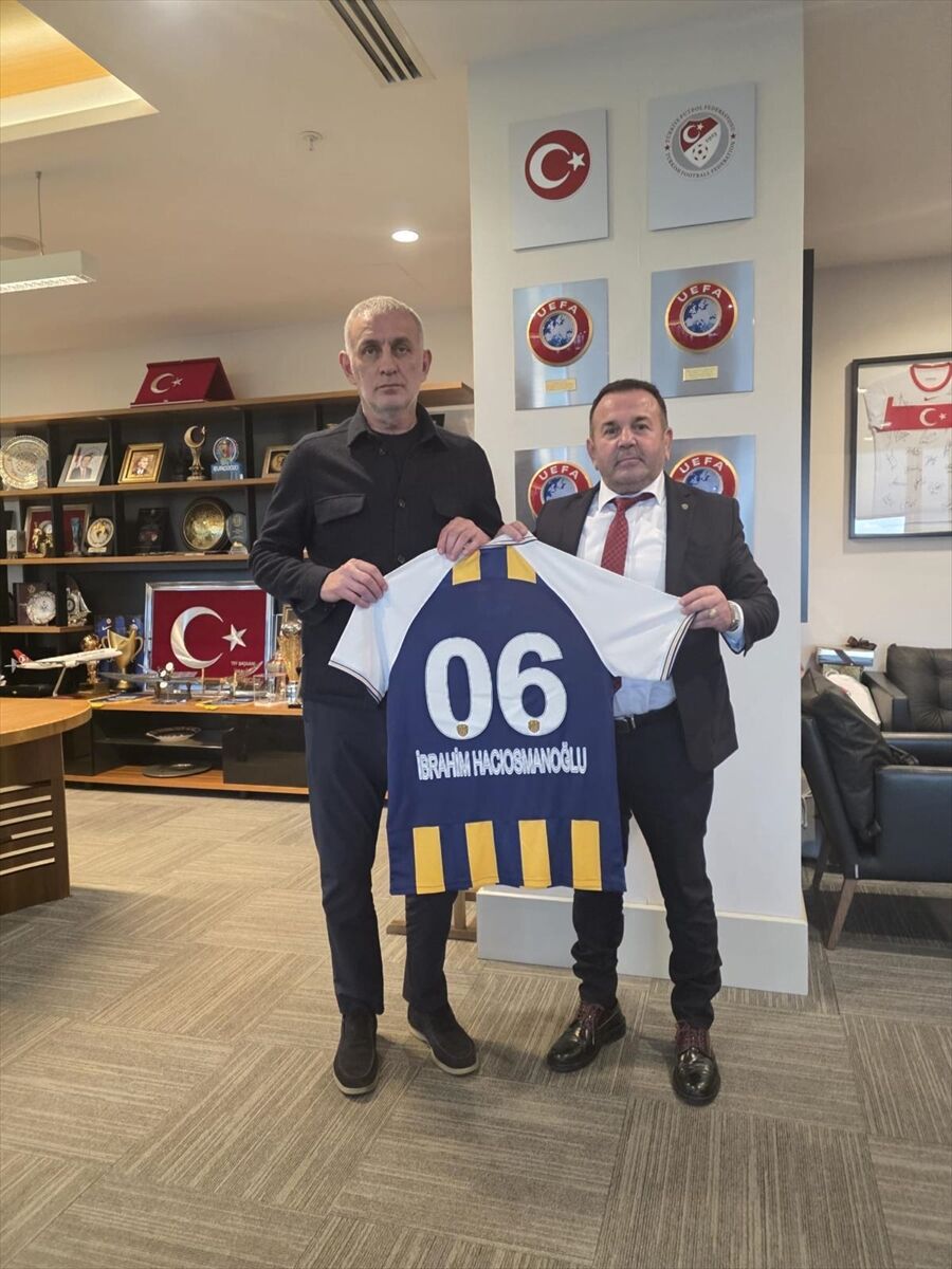 MKE Ankaragücü Başkanı Yaman, TFF Başkanı Hacıosmanoğlu'nu ziyaret etti