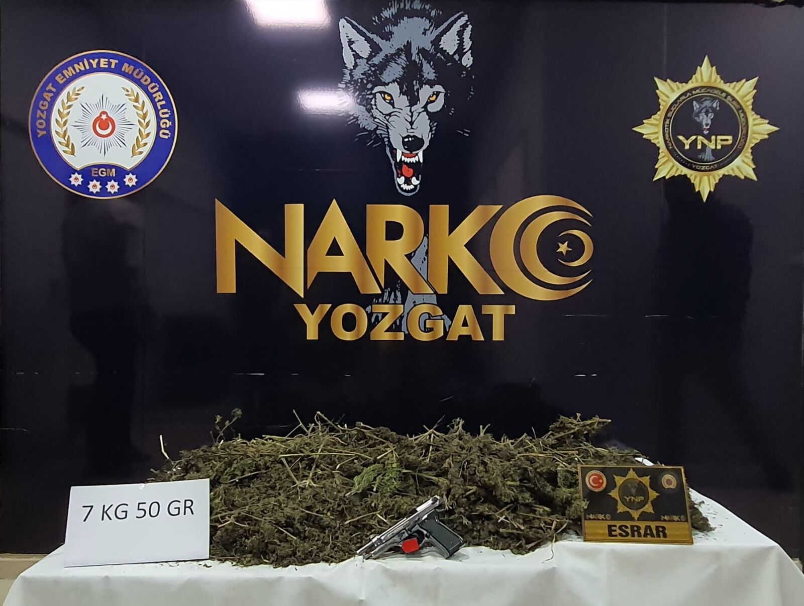 Yozgat'ta uyuşturucu operasyonda 7 kilo esrar ele geçirildi