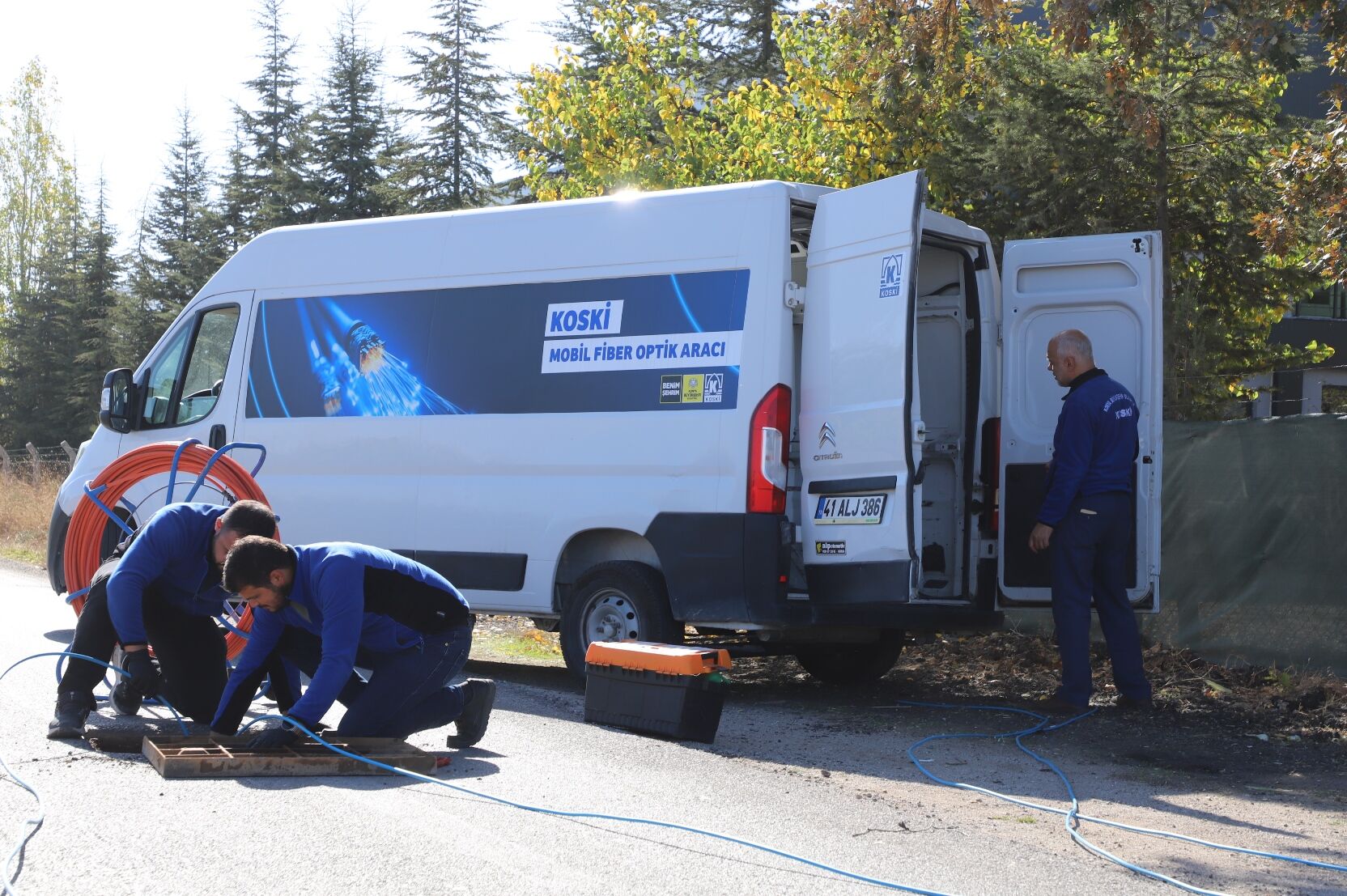 Konya'da Mobil Fiber Optik Aracı hizmet veriyor