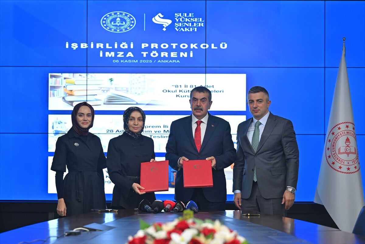 MEB ile Şule Yüksel Şenler Vakfı arasında okullarda kütüphane kurulumuna ilişkin protokol imzalandı
