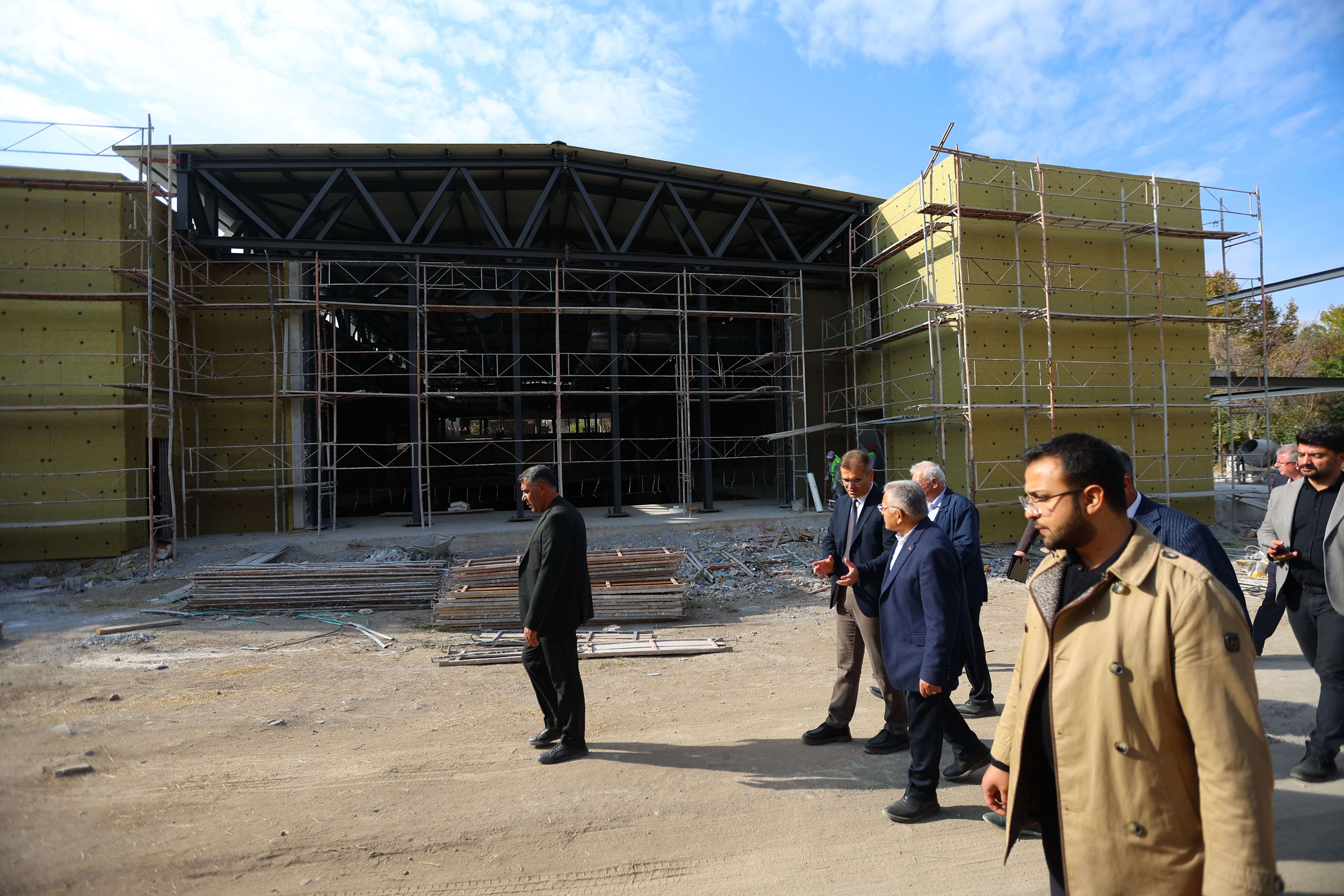 Kayseri'de fosillerin sergileneceği müzenin yapımı devam ediyor
