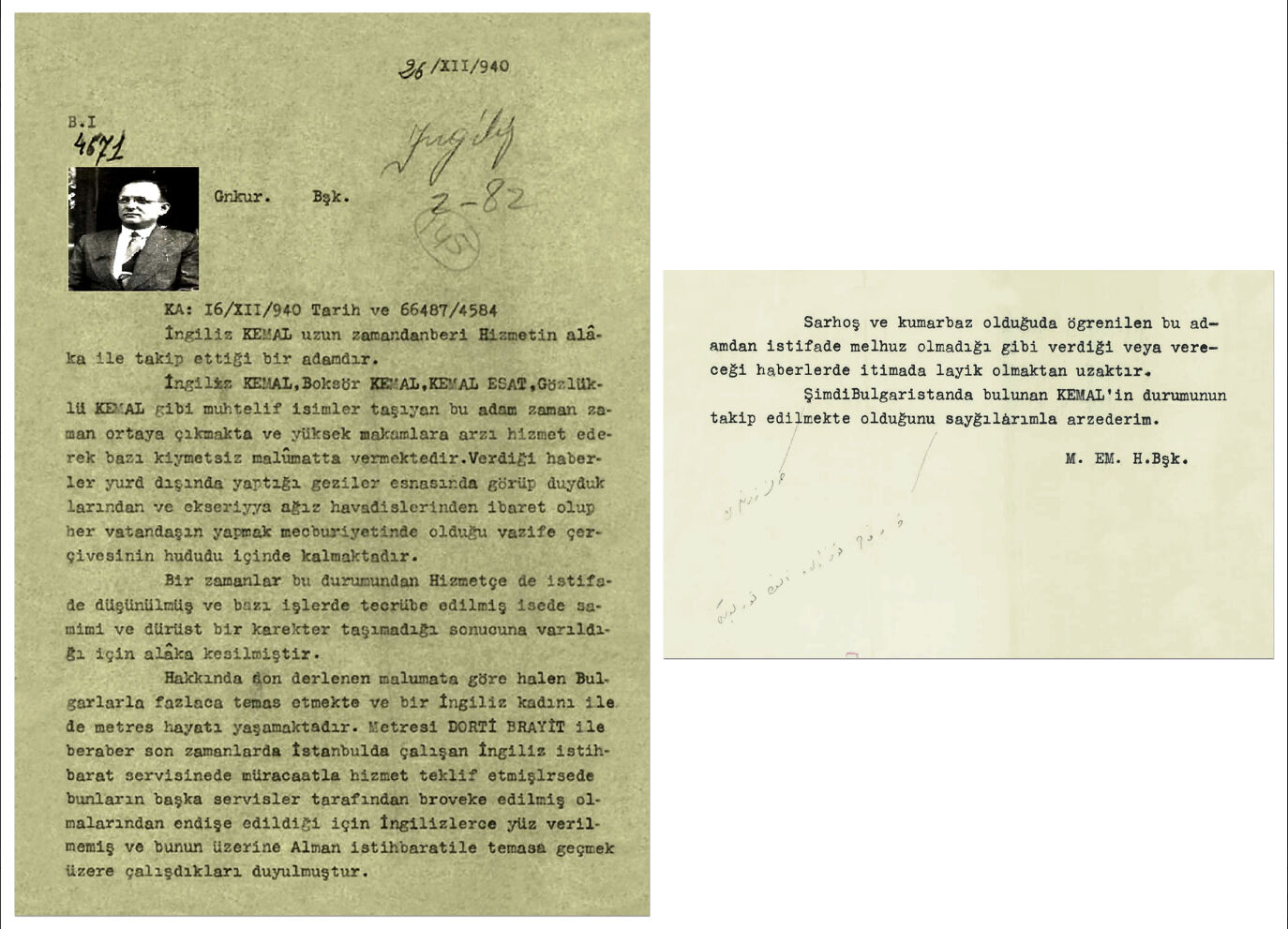MİT, hakkında romanlar yazılıp filmler çekilen 'İngiliz Kemal'e ilişkin belge paylaştı