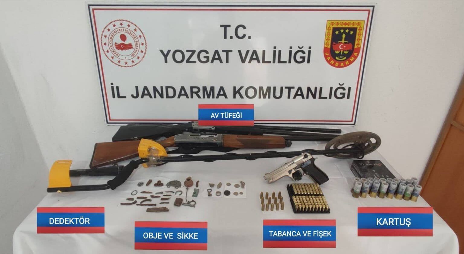 Yozgat'ta tarihi eser niteliğinde 29 obje ele geçirildi