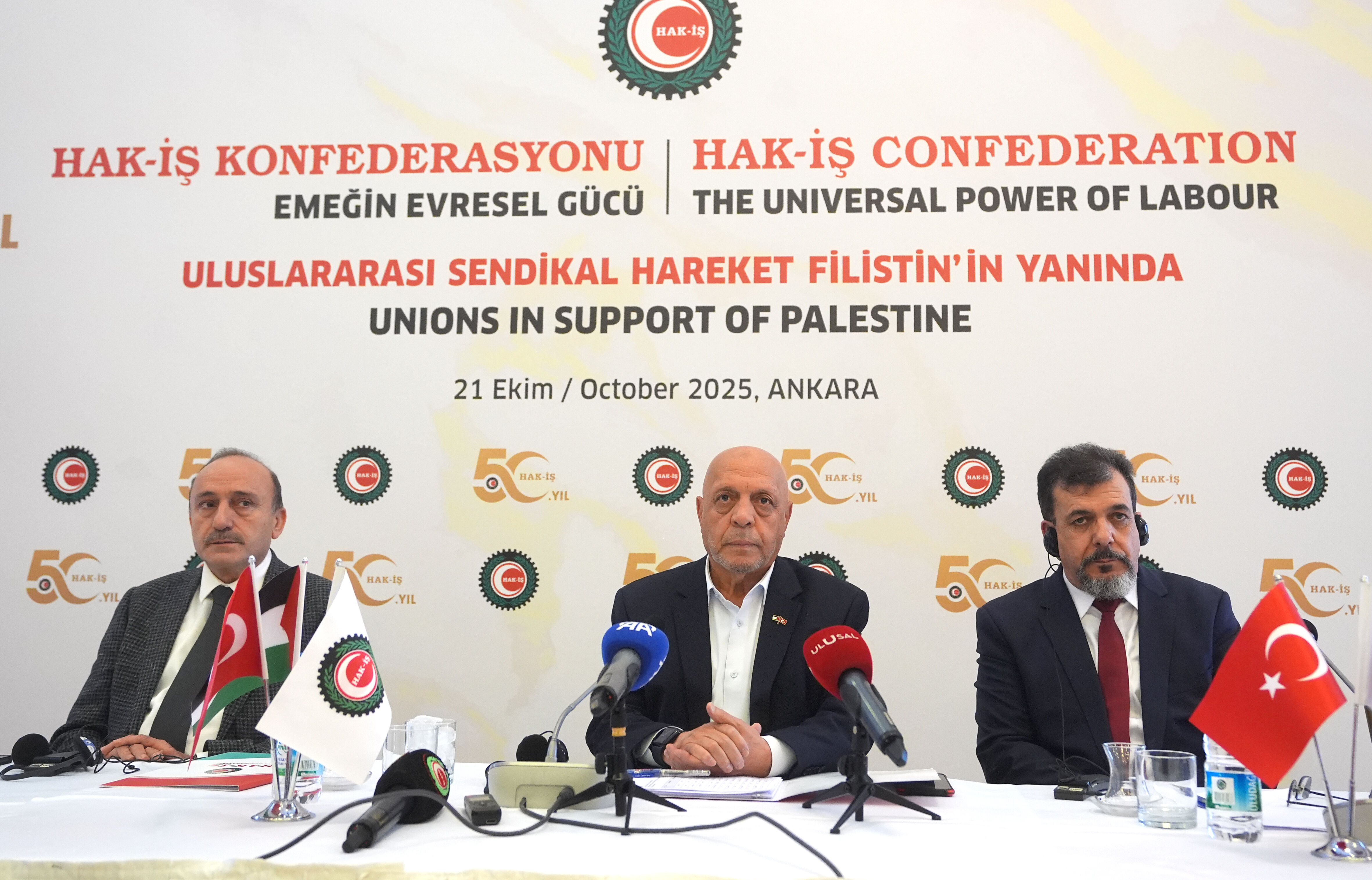 HAK-İŞ'ten 'Uluslararası Sendikal Hareket Filistin'in Yanında' programı