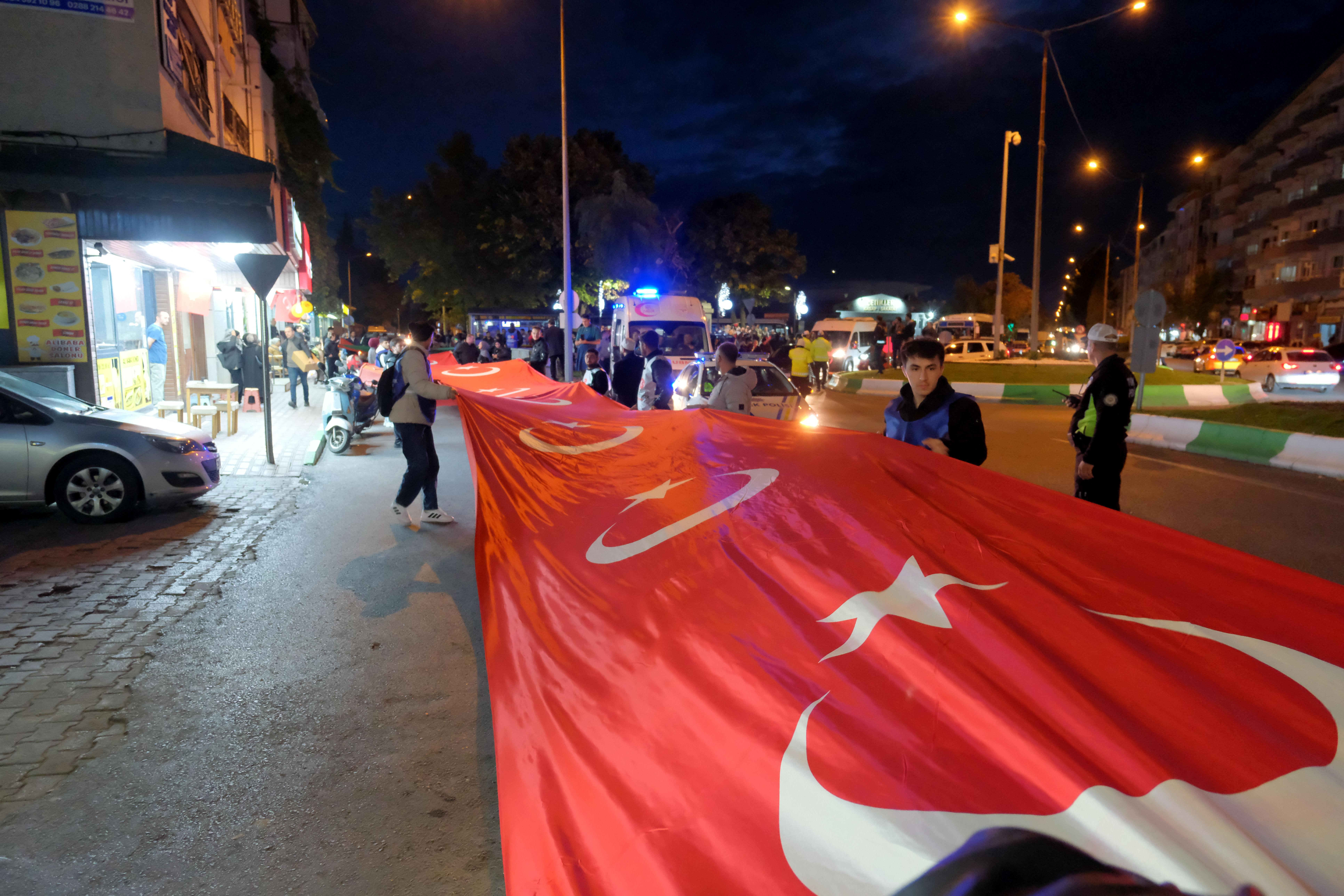 Kırklareli'nde, Gazze'ye destek yürüyüşü düzenlendi