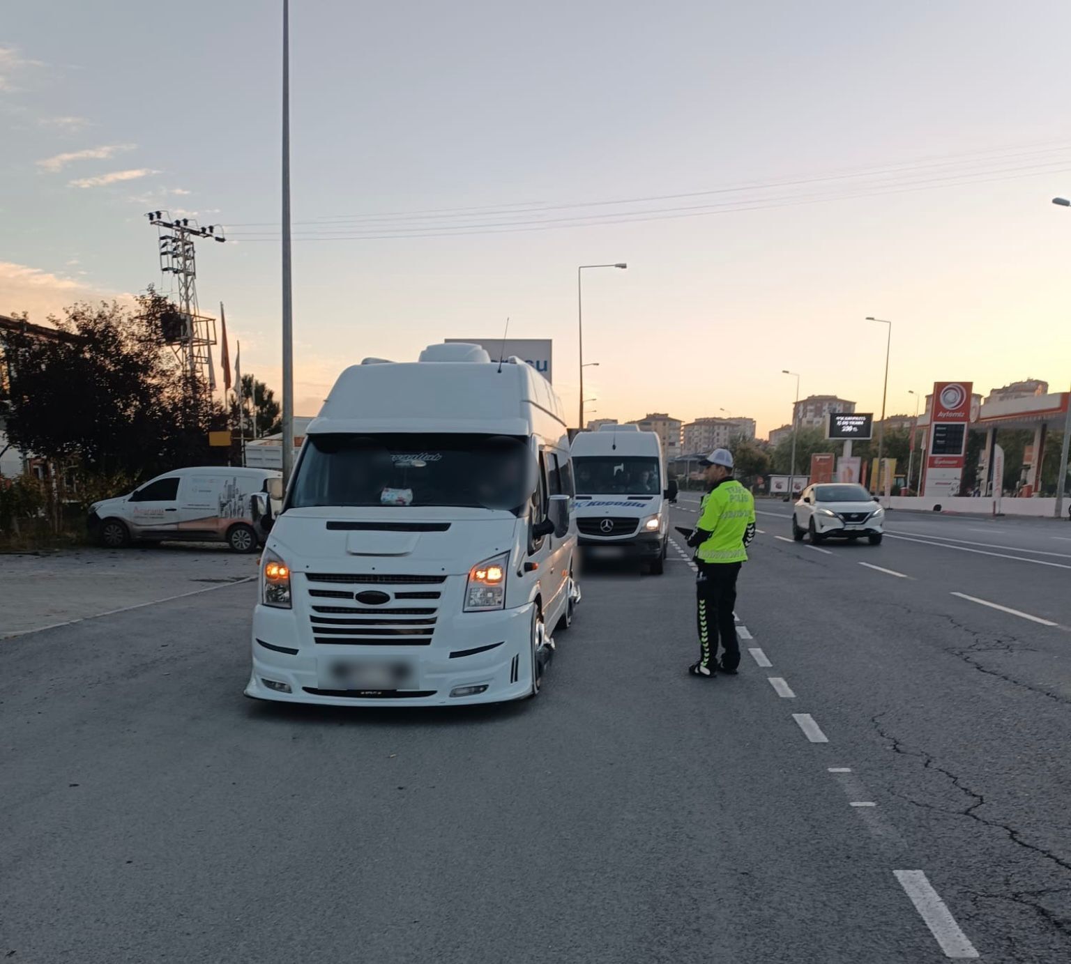 Kayseri'de personel servis araçları denetlendi