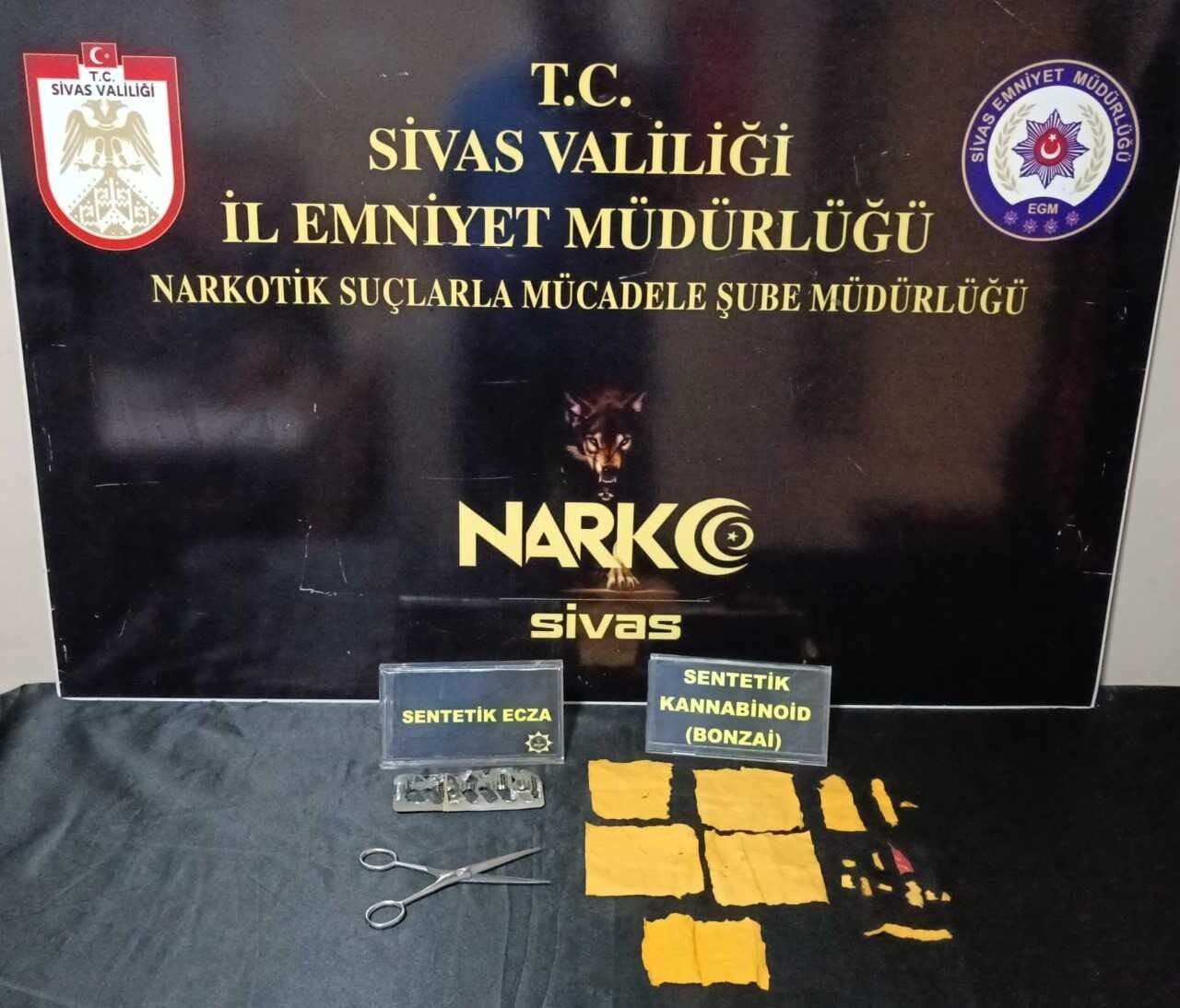 Sivas'ta uyuşturucu operasyonunda 4 şüpheli tutuklandı