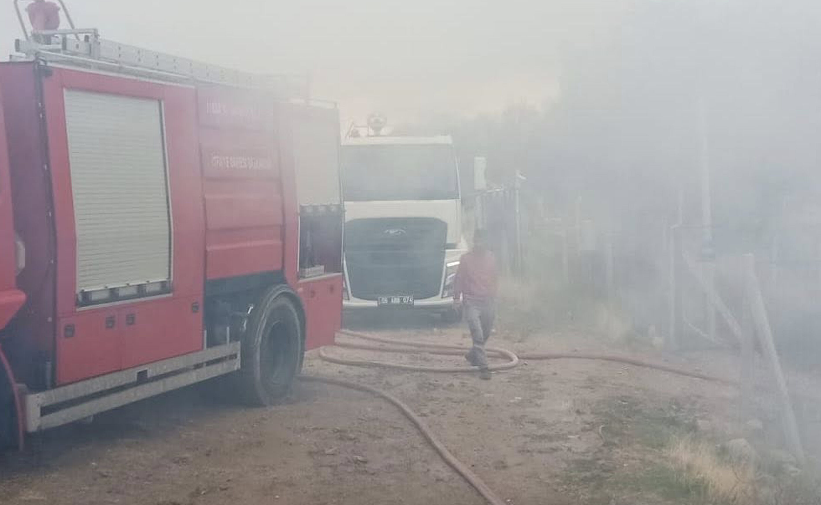 Güdül'de hobi bahçesinde yangın
