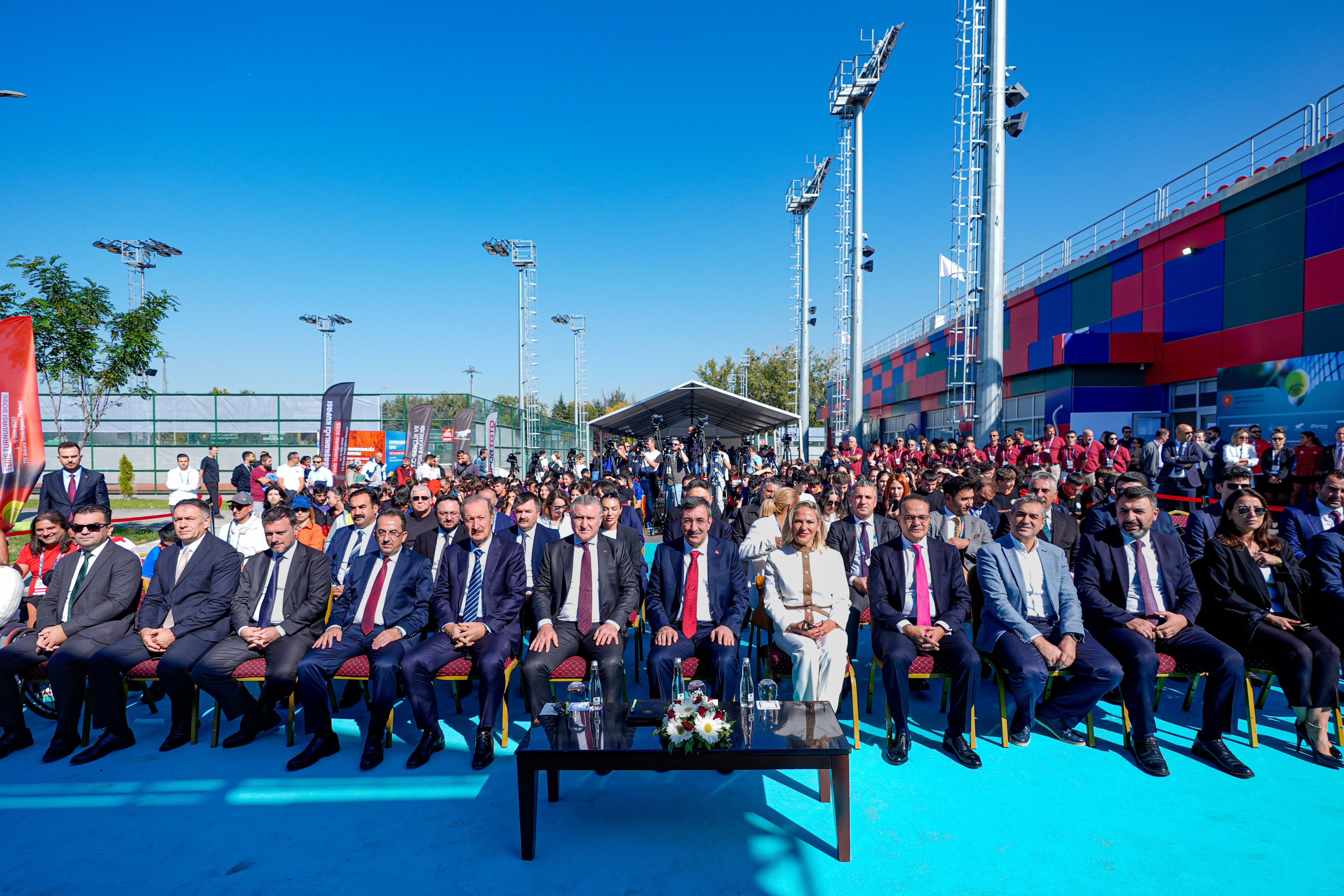 Cumhurbaşkanı Yardımcısı Yılmaz, 'Cumhurbaşkanlığı Kupası Tenis Turnuvası'nın açılışında konuştu: