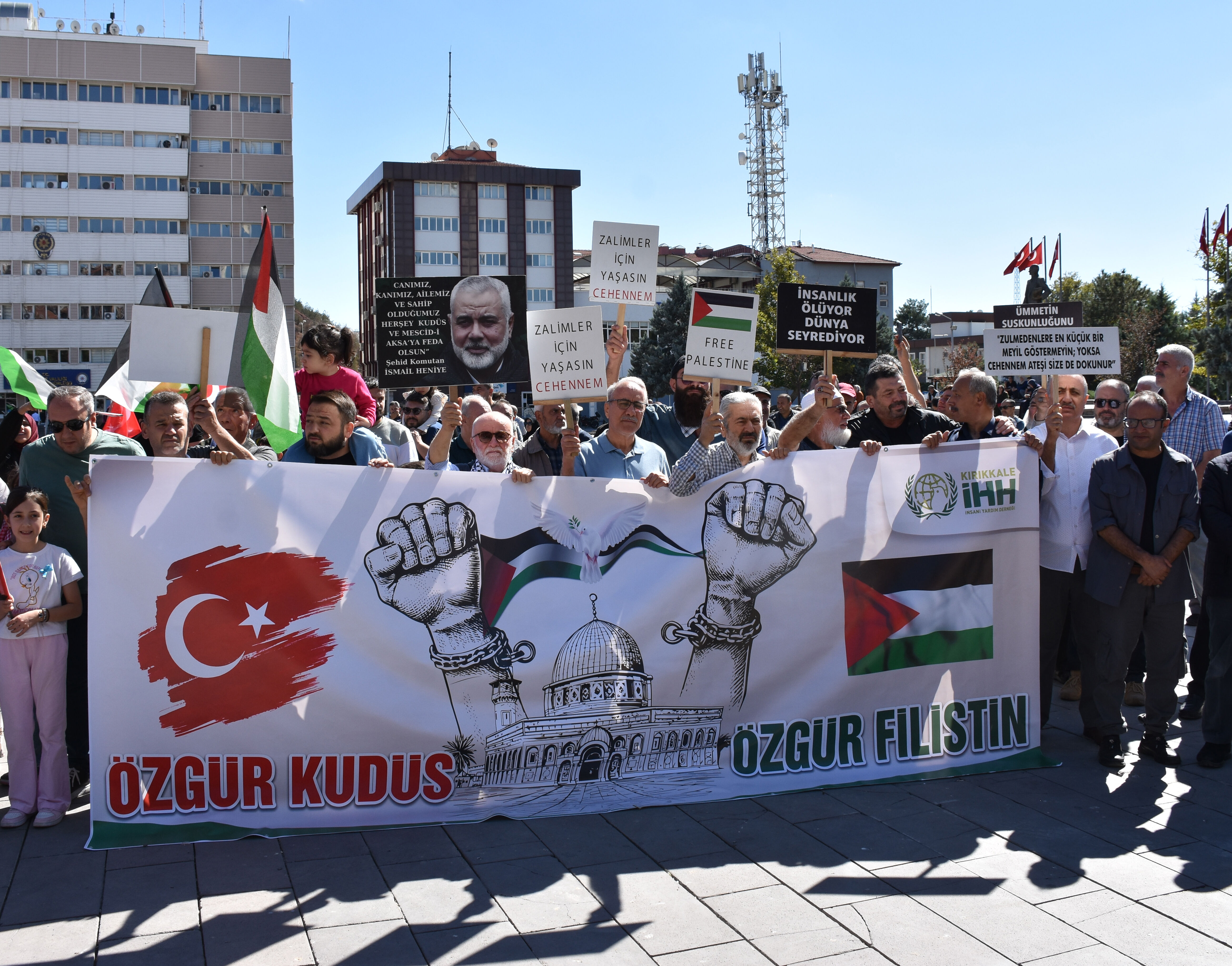Kırıkkale'de İsrail'in Gazze'ye saldırıları protesto edildi