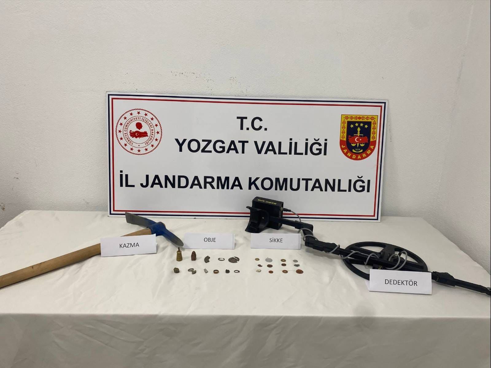 Yozgat'ta izinsiz kazı yapan zanlı suçüstü yakalandı