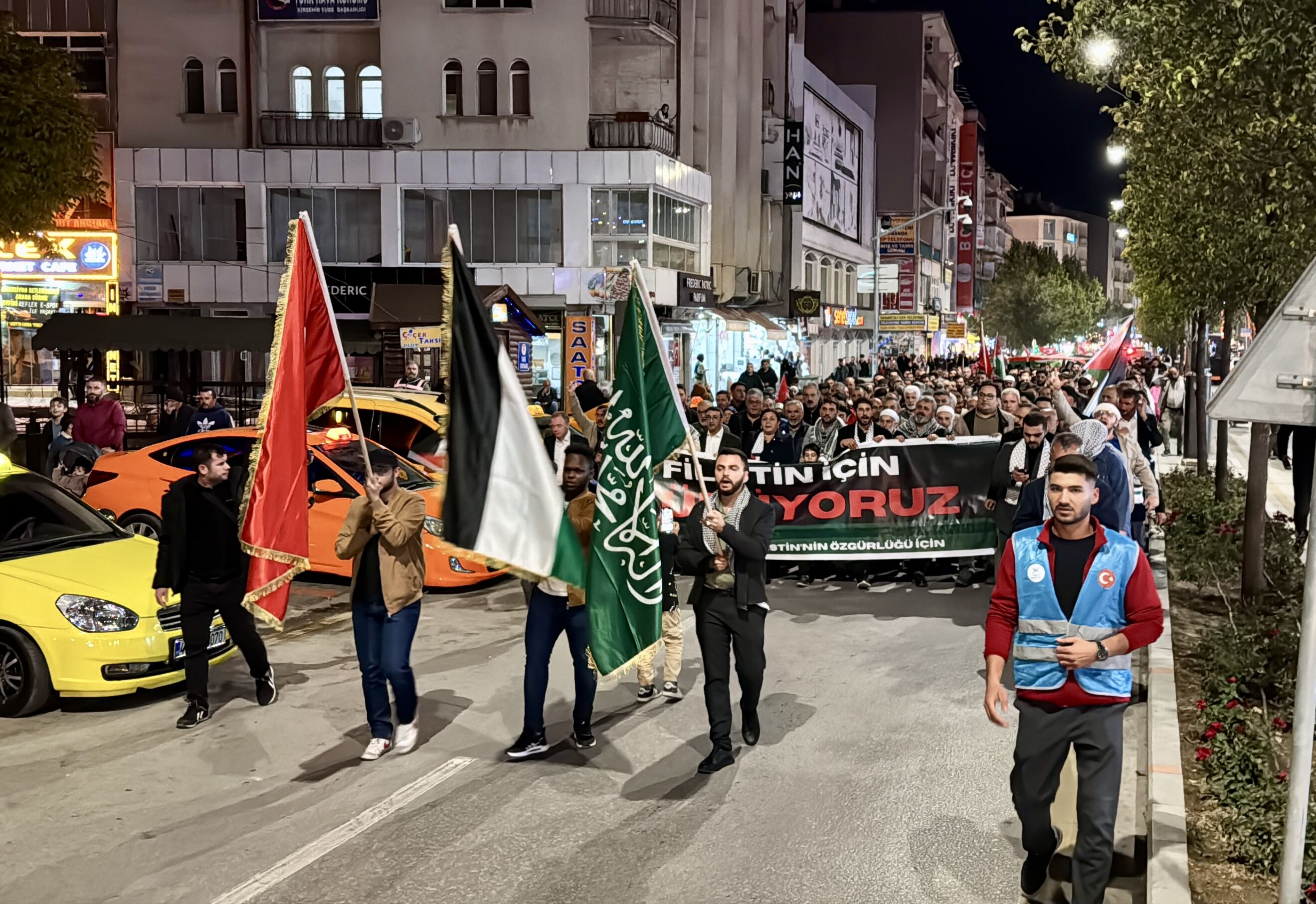 Kırşehir'de İsrail'in Küresel Sumud Filosu'na saldırılarına tepki gösterildi