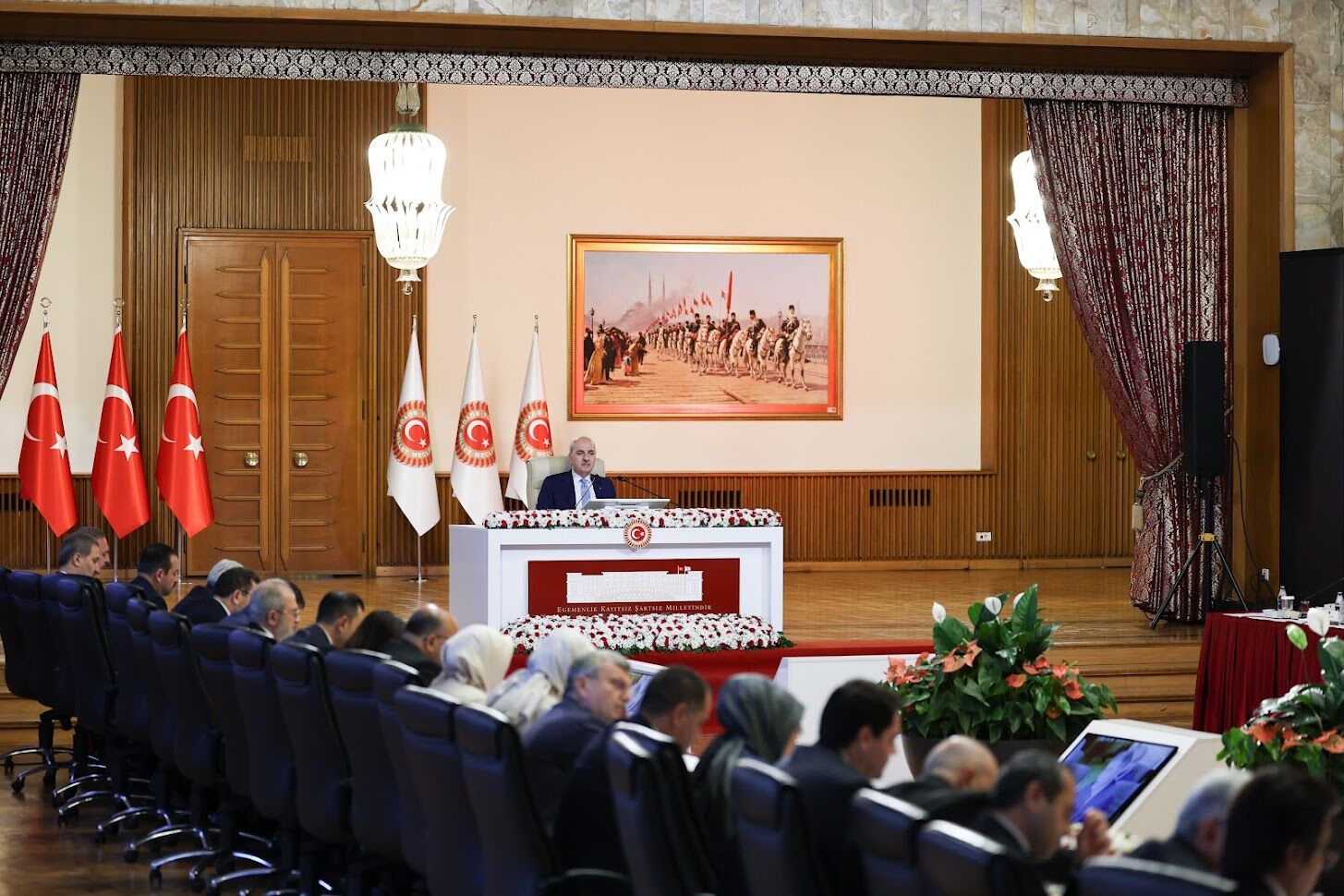 TBMM Başkanı Kurtulmuş, Milli Dayanışma, Kardeşlik ve Demokrasi Komisyonu Toplantısı'nın kapanışında konuştu: