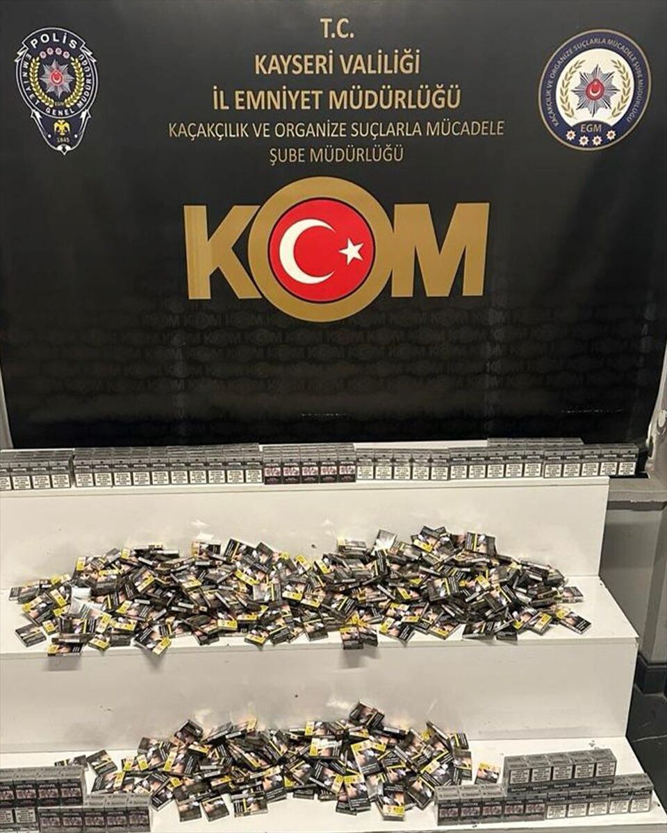 Kayseri'de 1000 paket kaçak sigara ele geçirildi