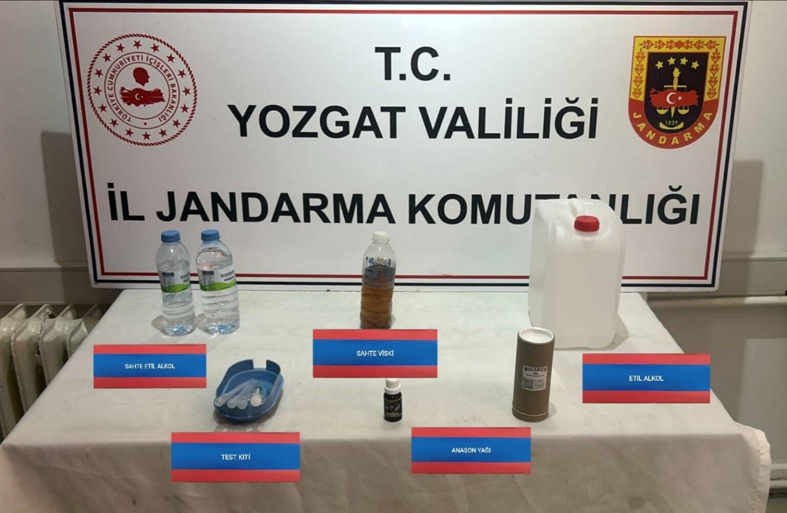 Yozgat'ta sahte alkol üreten zanlı yakalandı