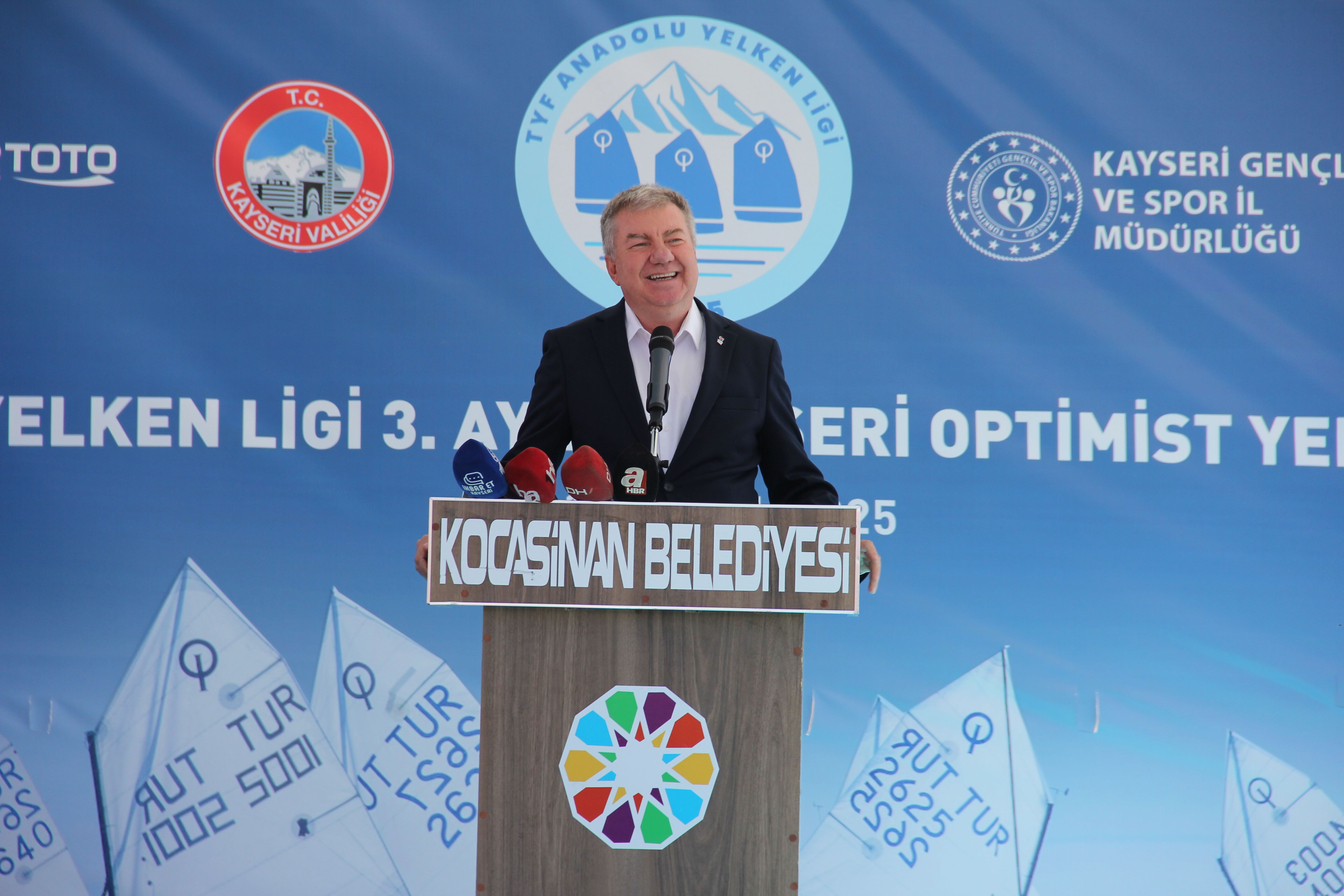 TYF Anadolu Yelken Ligi 3. Ayak Kayseri Optimist Yelken Yarışları'nın açılışı yapıldı