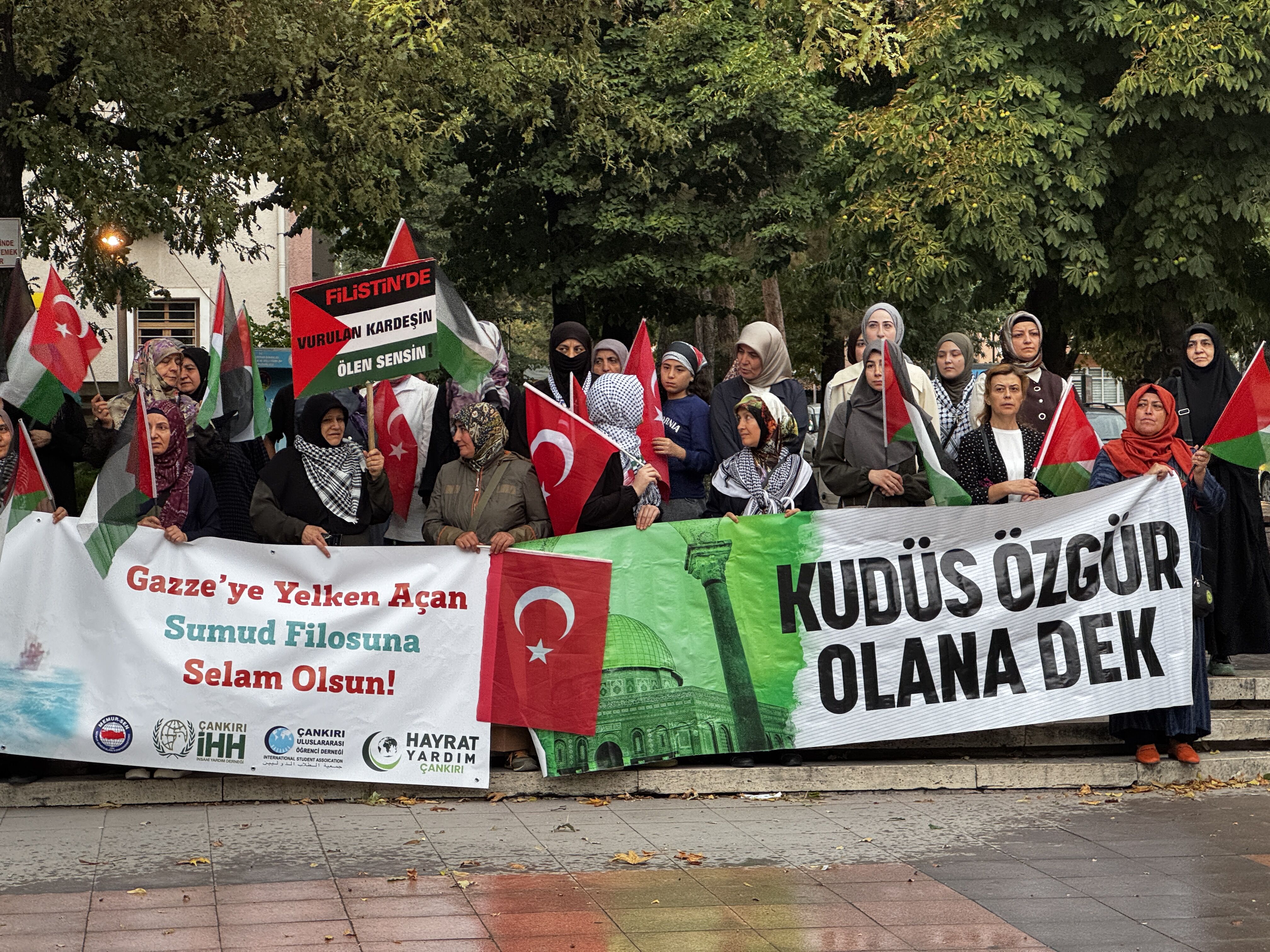 Çankırı'dan Filistin'e ve Küresel Sumud Filosu'na destek