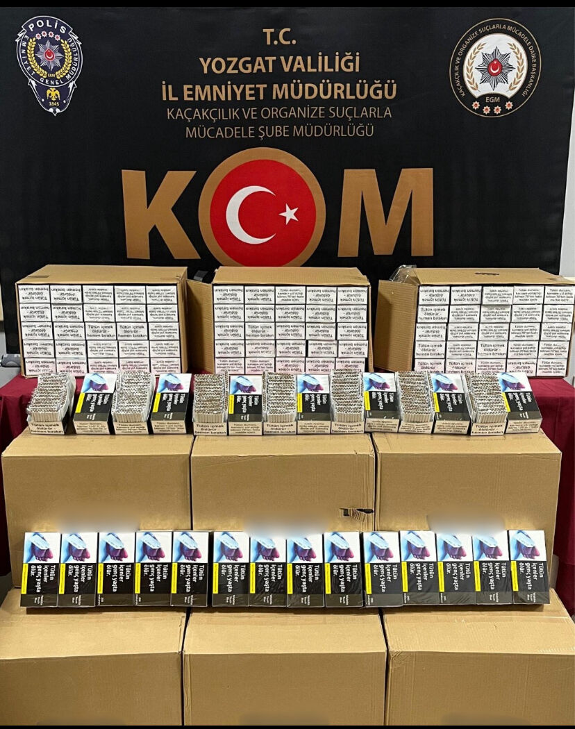 Yozgat'ta 202 bin makaron ele geçirildi