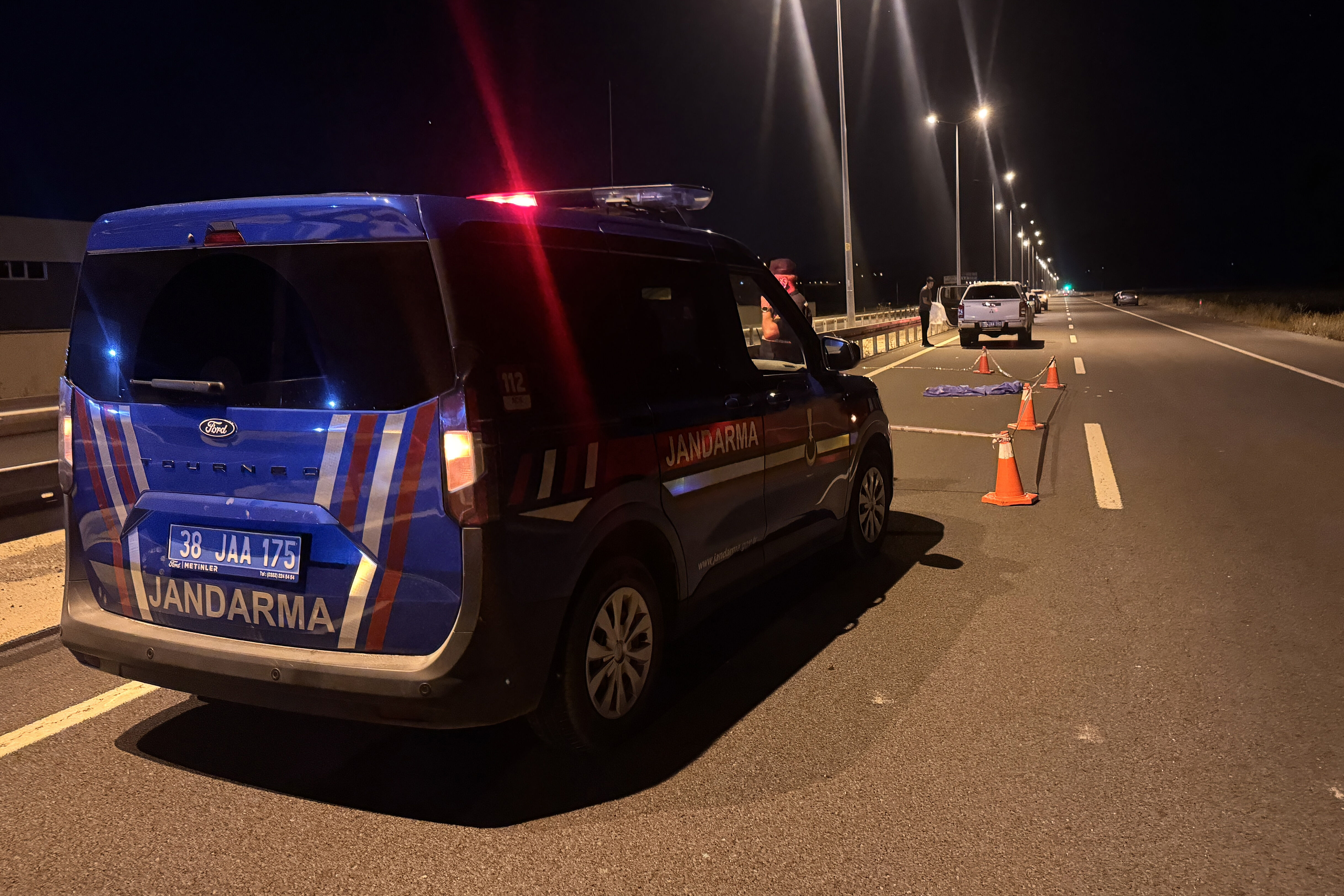 Kayseri'de devrilen motosikletin sürücüsü öldü