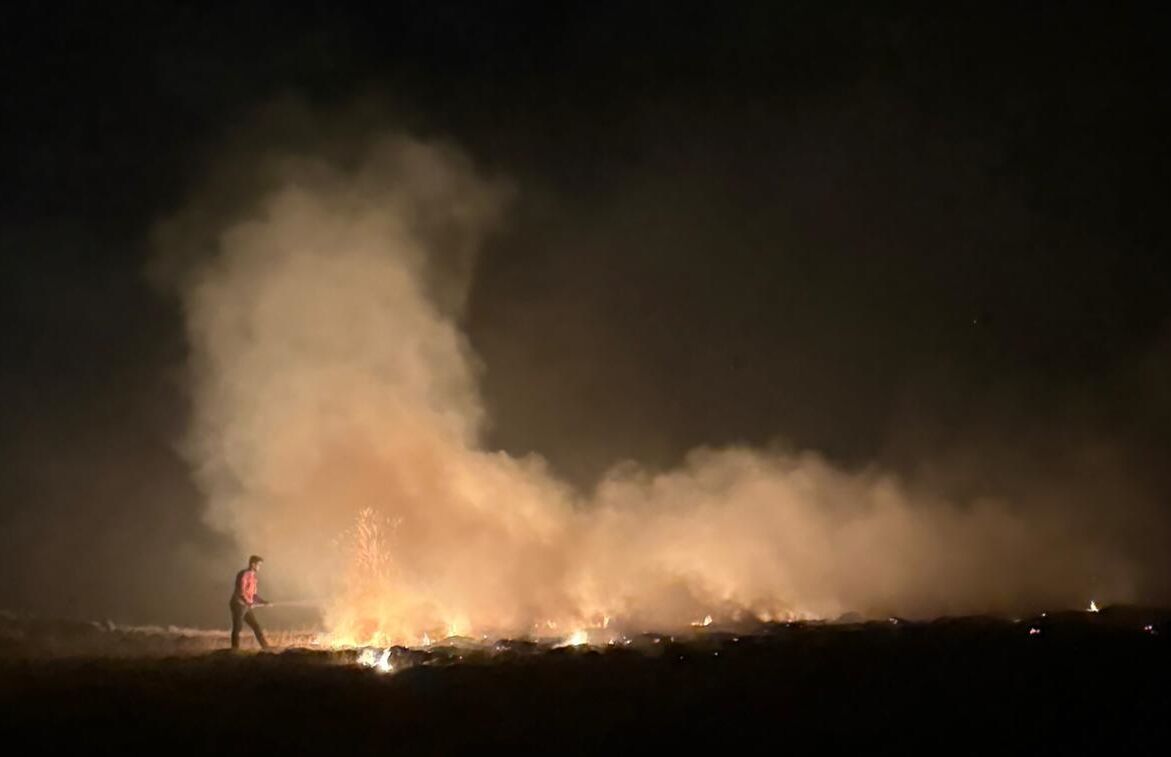 Niğde'de makilik alanda çıkan yangına müdahale ediliyor
