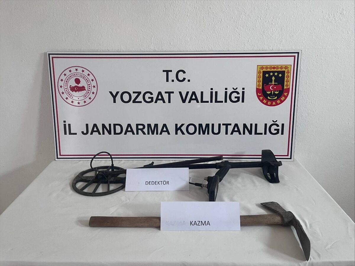 Yozgat'ta izinsiz kazı yapan şüpheli suçüstü yakalandı