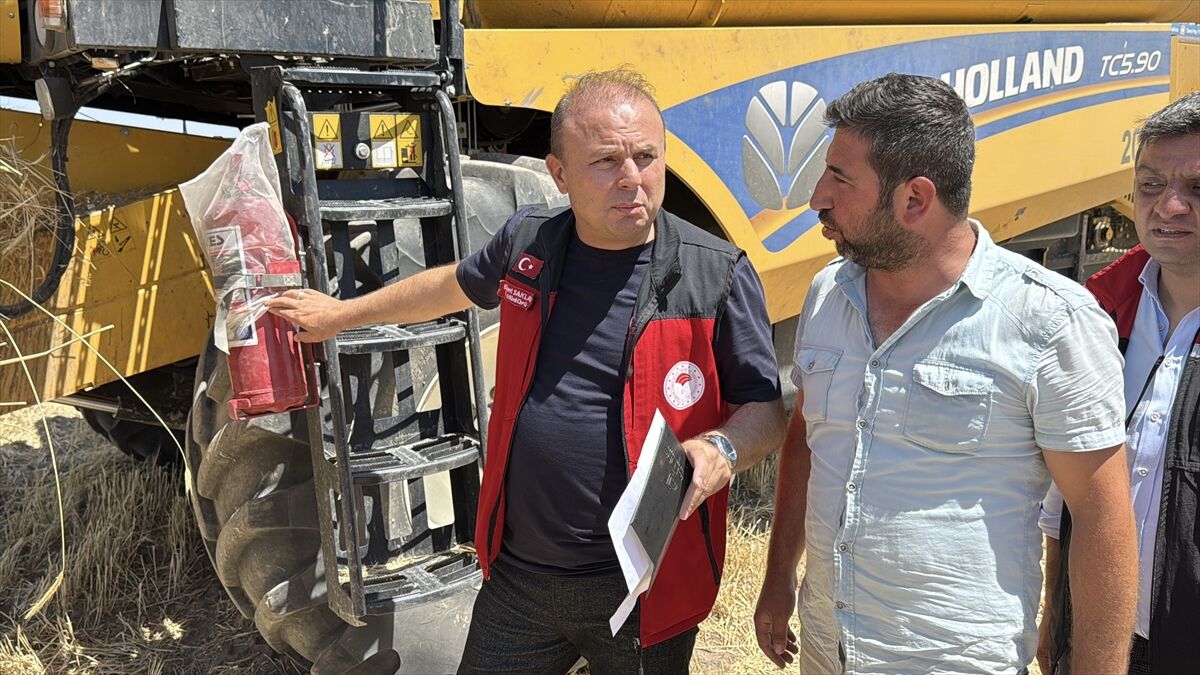 Kayseri'de devam eden hububat hasadında denetimler sürüyor