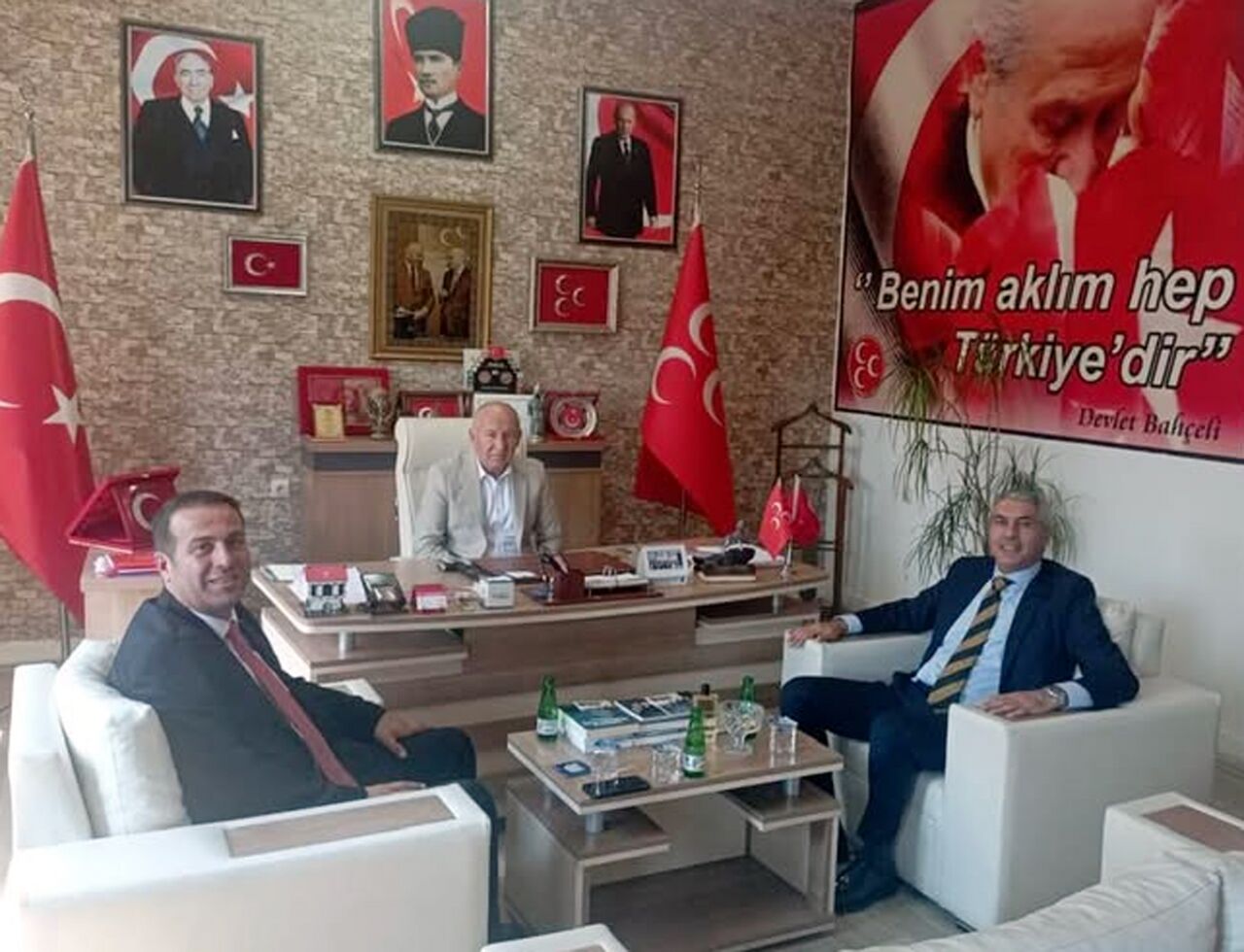 Beypazarı Kaymakamı Coşkun'dan MHP İlçe Başkanı Orhan'a ziyaret