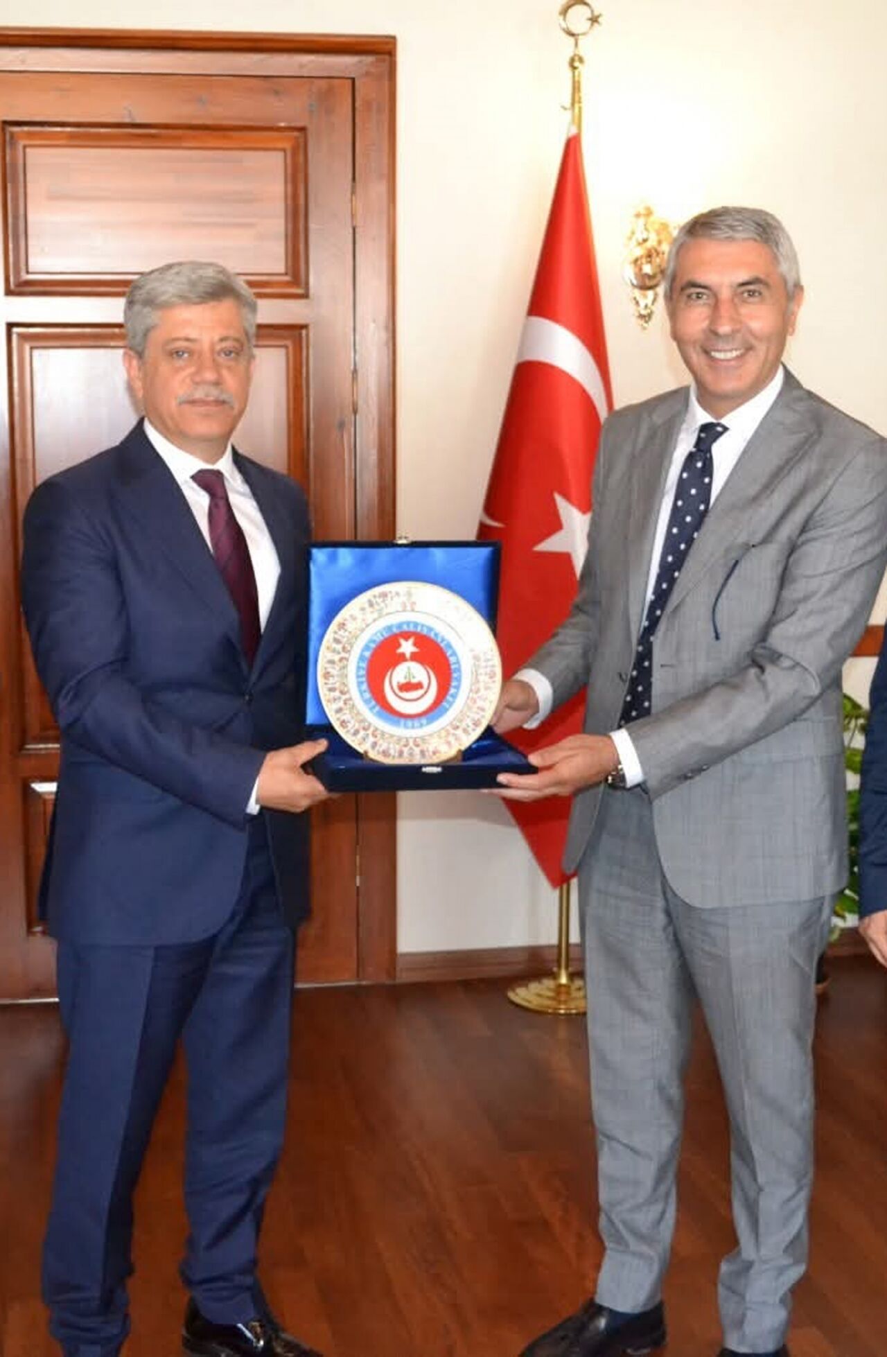 TÜRKAV Genel Başkanı Korkmaz'dan Beypazarı Kaymakamı Coşkun'a ziyaret